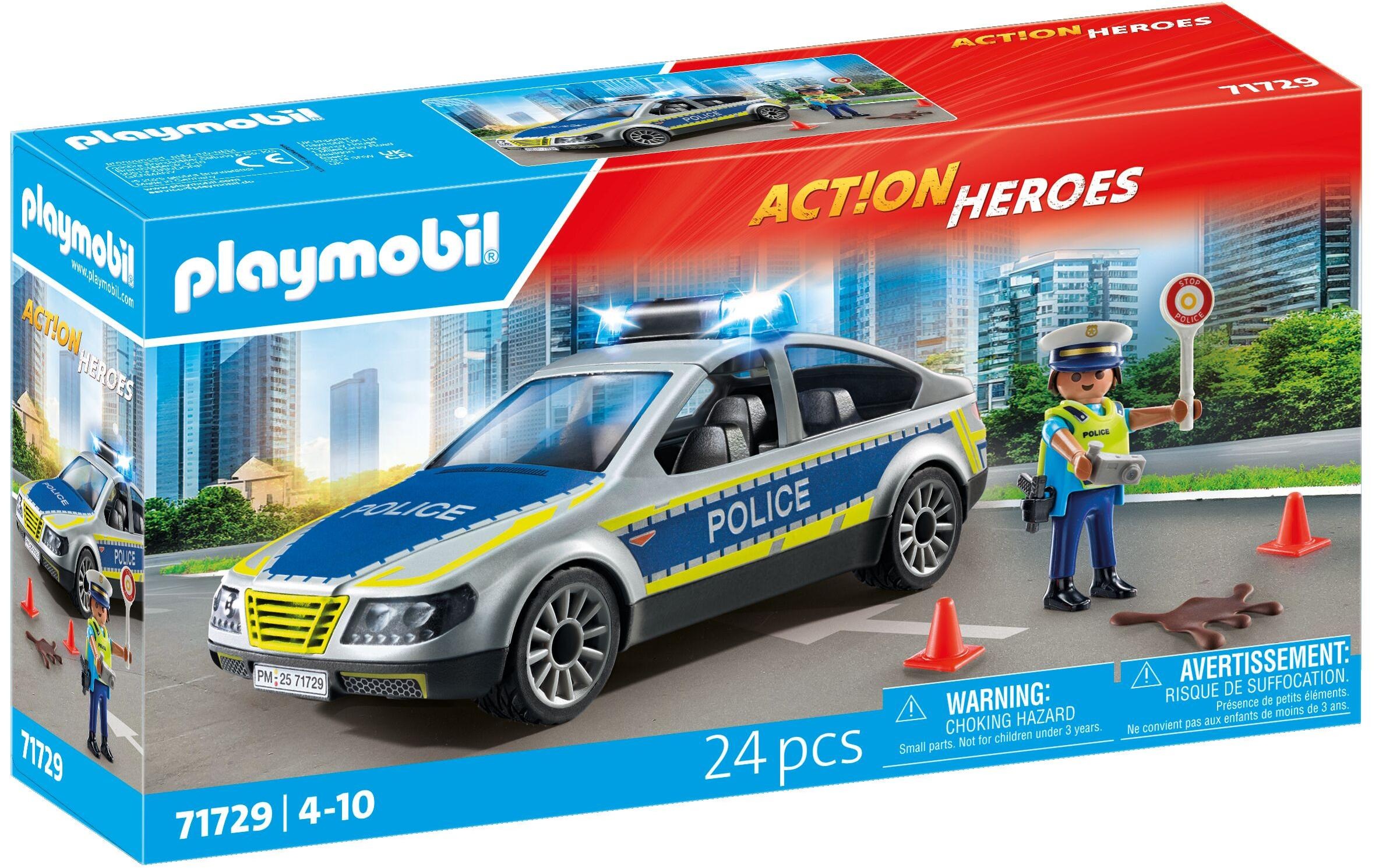 Image of Playmobil Spielbausteine "Action Heroes Polizei Streifenwagen 71729"