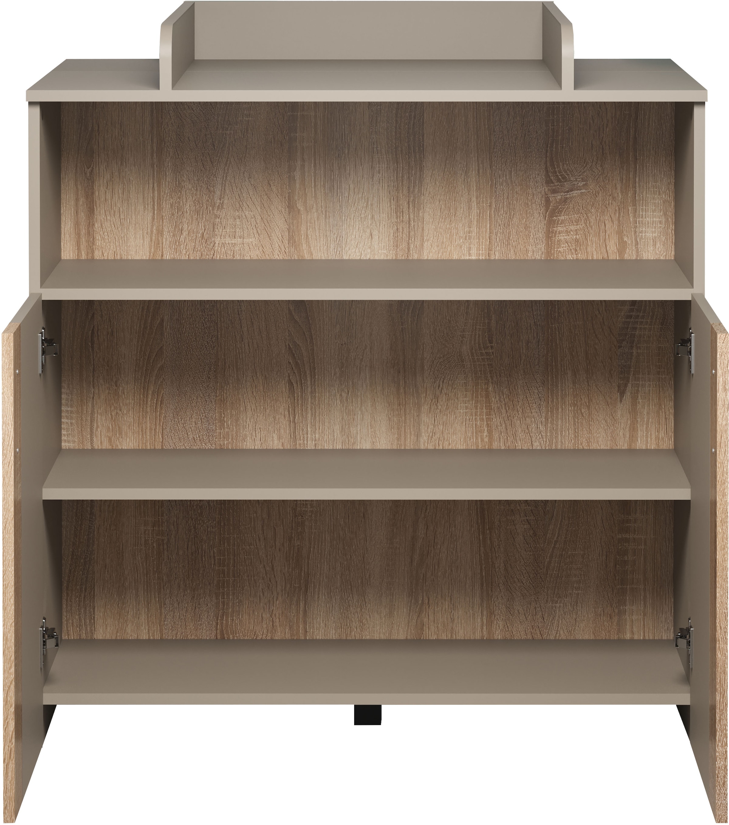trendteam Babymöbel-Set »Beja«, (Set, 3 tlg.), Gitterbett, Wickelkommode und Kleiderschrank - silberfarbene Griffe