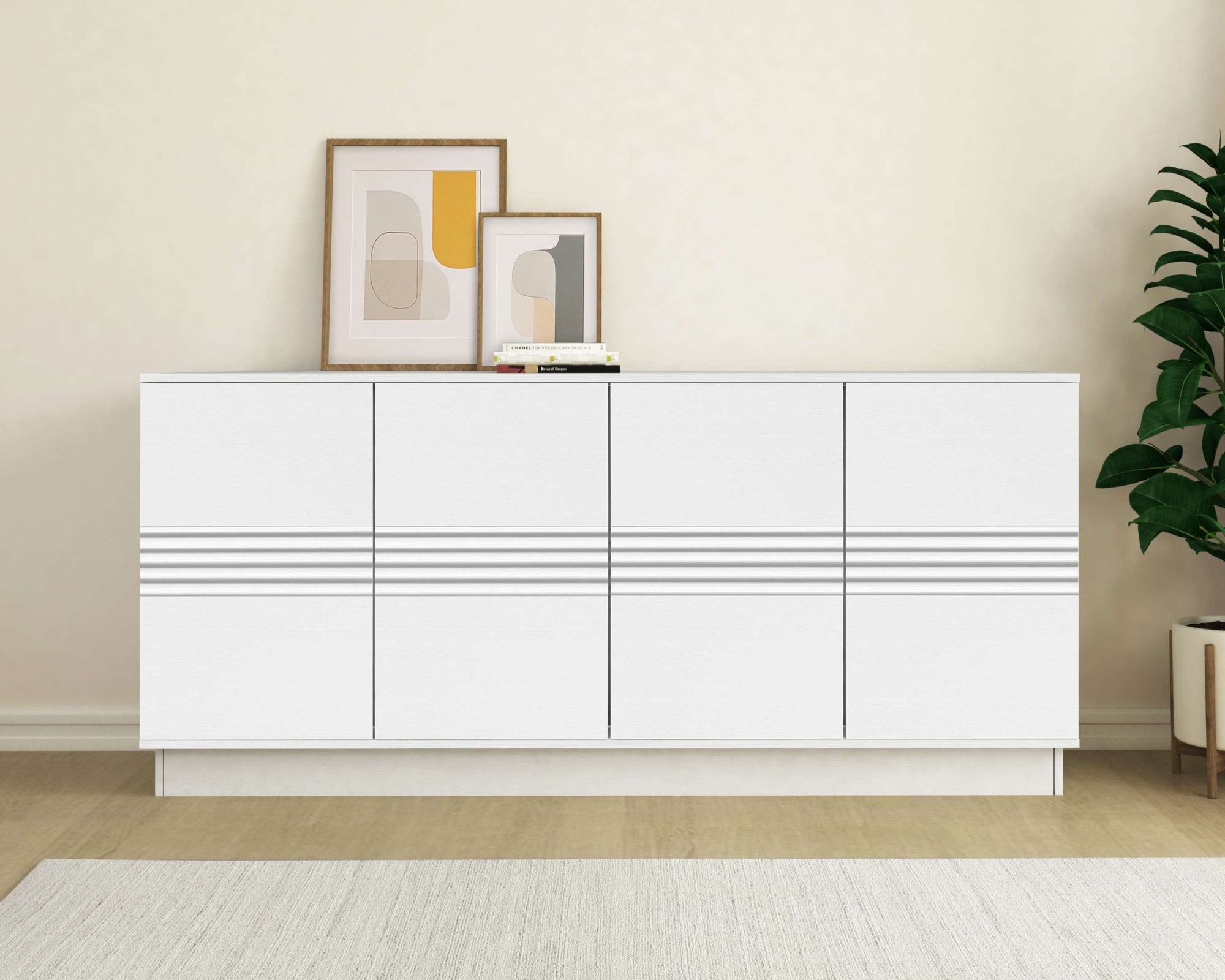 Image of GOODproduct Sideboard "Angers" Kommode, Push-to-open, 4 Türen, Breite 180 cm
