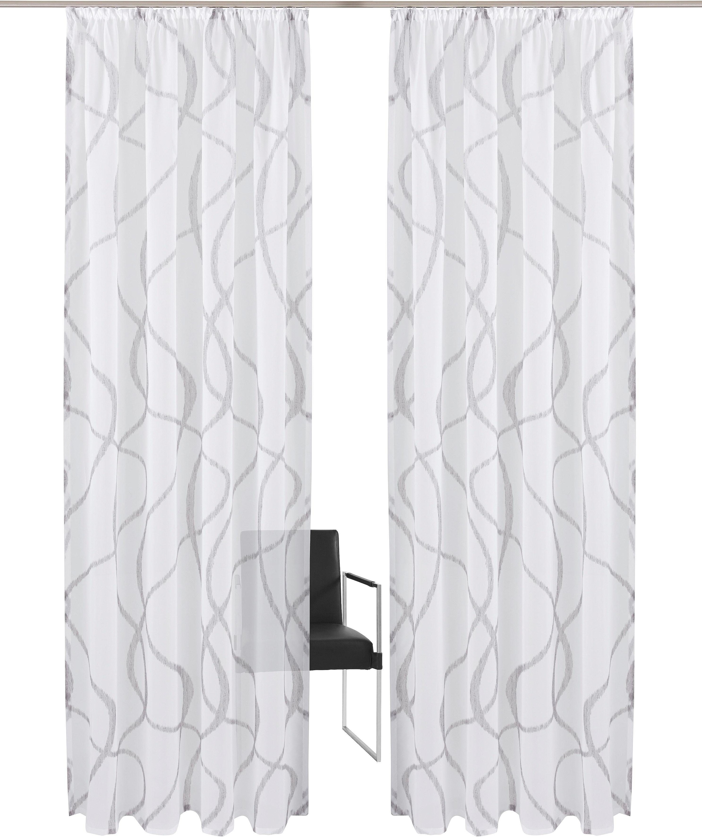 Image of GOODproduct Gardine "Bene, 1 Stück, Kräuselband, transparent, gemustert" Kräuselband 1 Stk. tlg. Transparent, gemustert, glatt, verschiedene Grössen