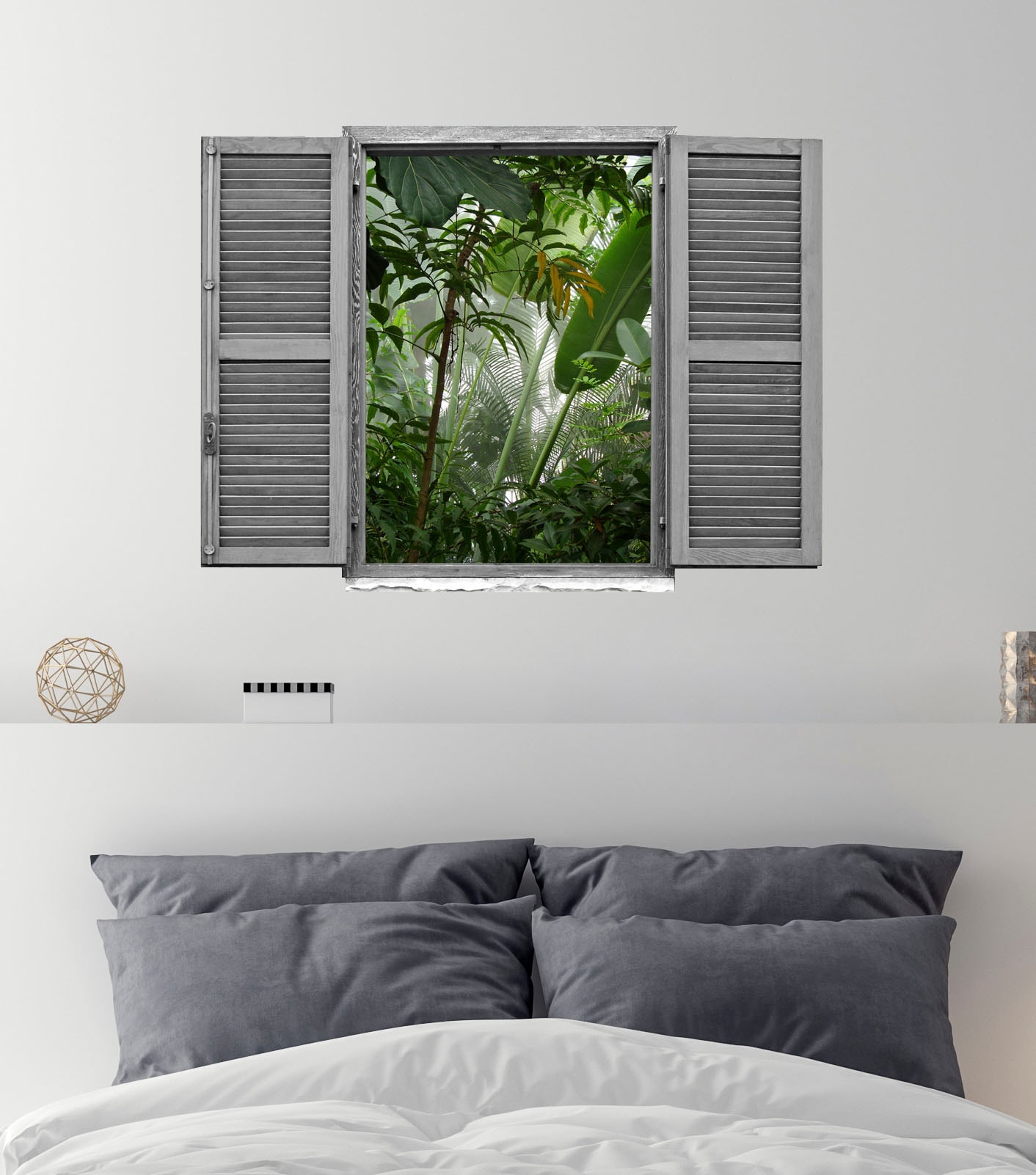queence Wandtattoo »Urwald« Wandsticker, Wandbild, selbstklebend, 3D, Fenster