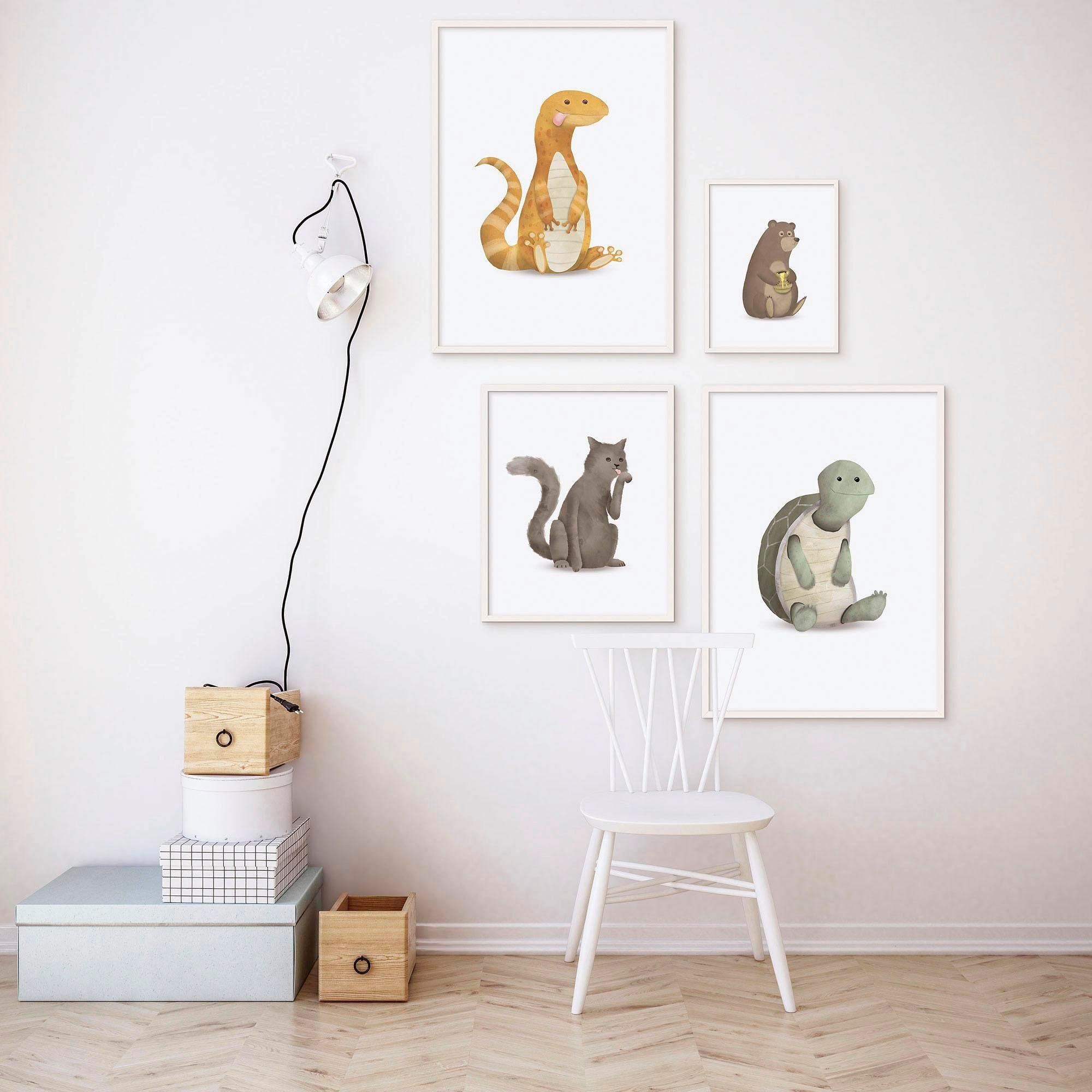 Image of Komar Bild "Cute Animal Cat" Tiere 1 Stk. tlg. Wandbild zur Dekoration - ohne Rahmen