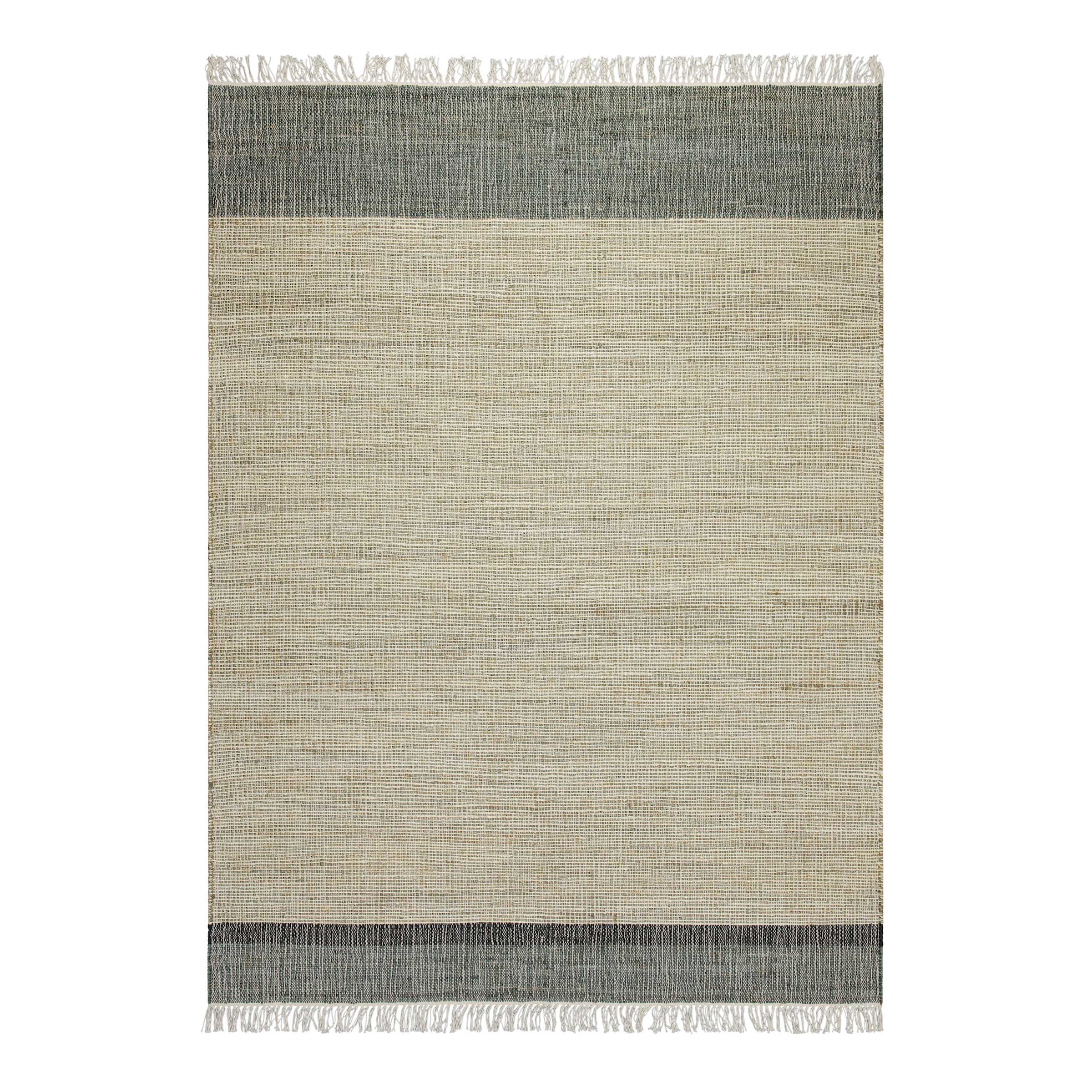 GOODproduct Teppich »Bennii« rechteckig 4 mm Höhe 80% Jute, handgewebt, mit Fransen, Wohnzimmer, Naturfaser