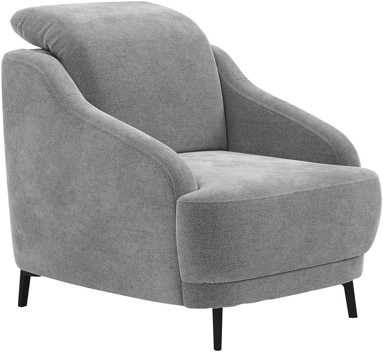 sit&more Sessel »Blues«, (1 St.), mit Metallfüssen, schwarz-matt