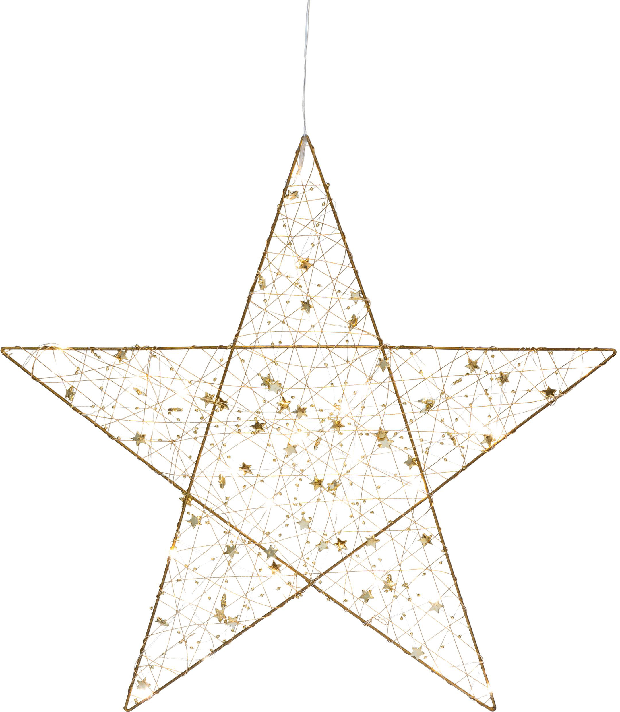 Creativ light LED Stern »Weihnachtsstern, Weihnachtsdeko«, aus Draht, mit  15 LED\'s, Ø 30 cm mit Timerfunktion, im 2er-Set im %SALE! | Leuchtfiguren