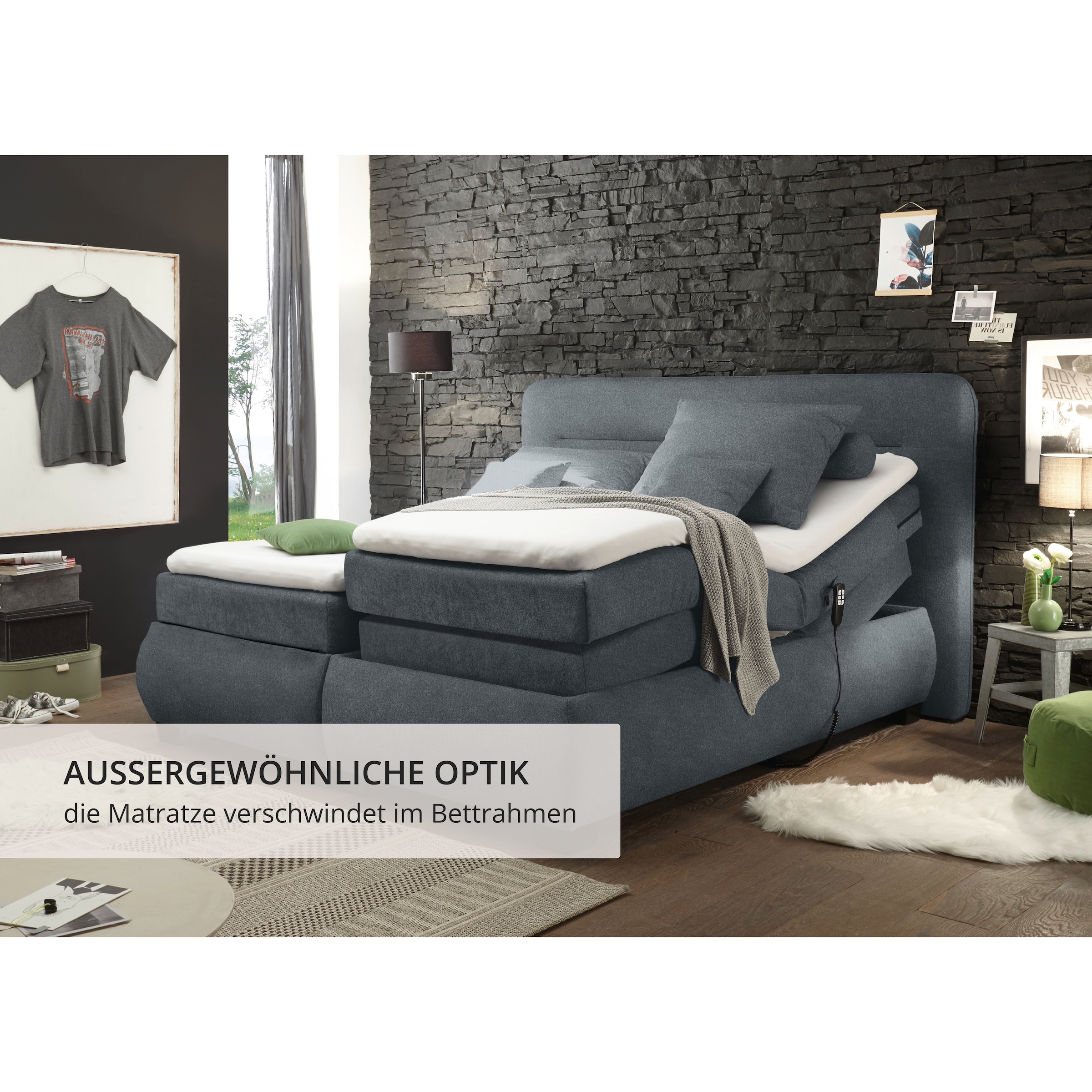 ED EXCITING DESIGN Lit boxspring »Evolution« inkl. Motor und Topper