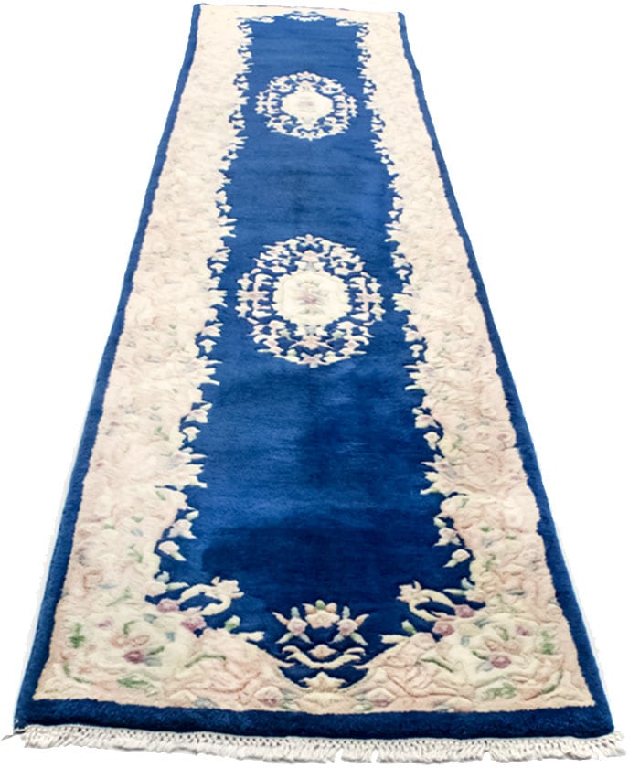 morgenland Wollteppich »China Teppich handgeknüpft confortablement acheter rechteckig blau«
