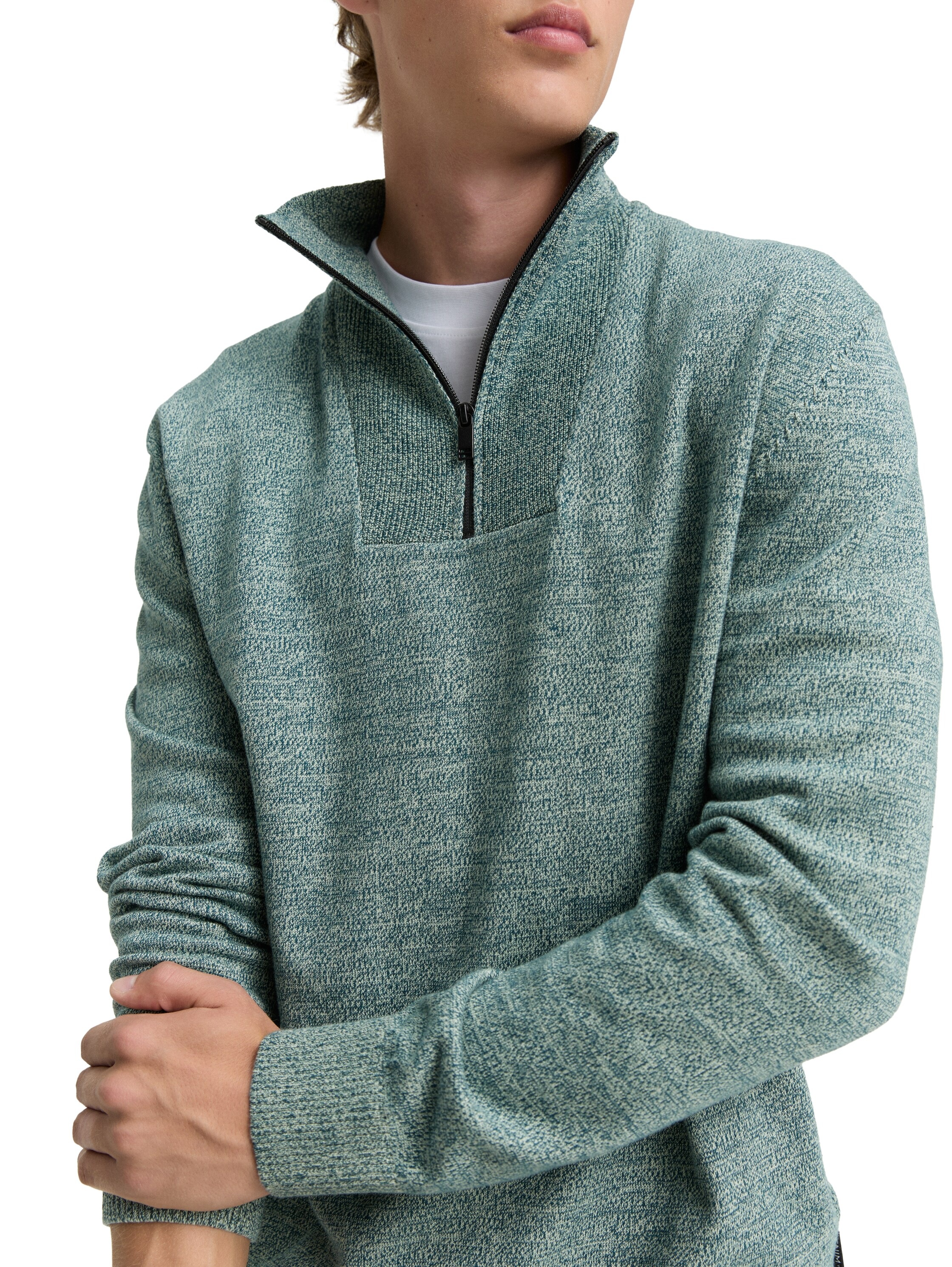 TOM TAILOR Denim Troyer mit Rippbündchen