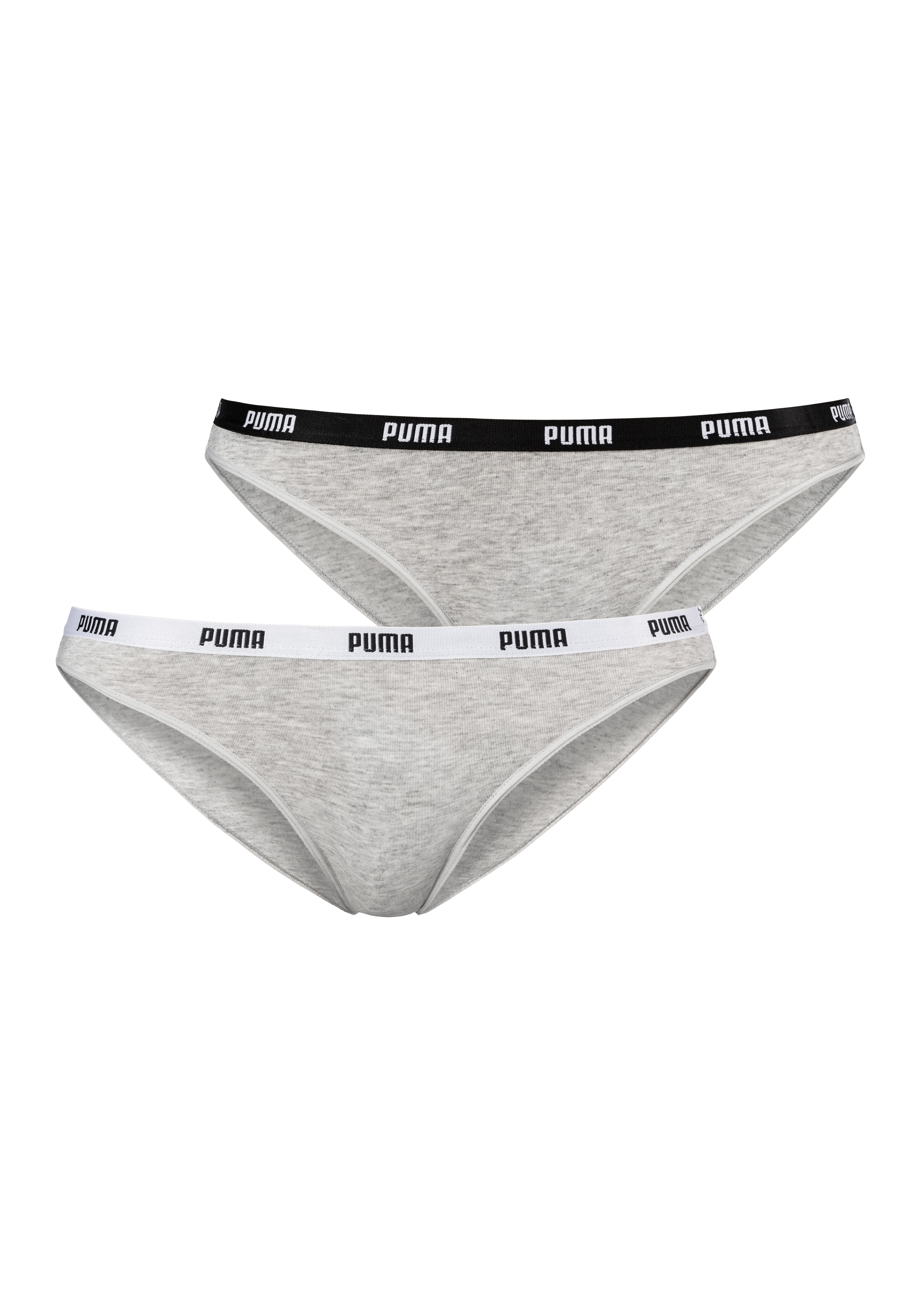 PUMA Bikinislip »Iconic«, (Packung, 2 St.), mit schmalem Logo-Webbündchen im Sale-Puma 1