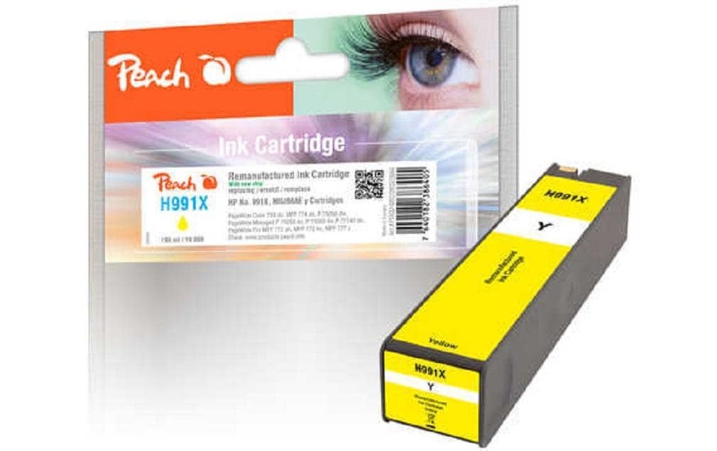 Tintenpatrone »Peach HP No 991X (M0J98AE) Yellow«, (1 St.)