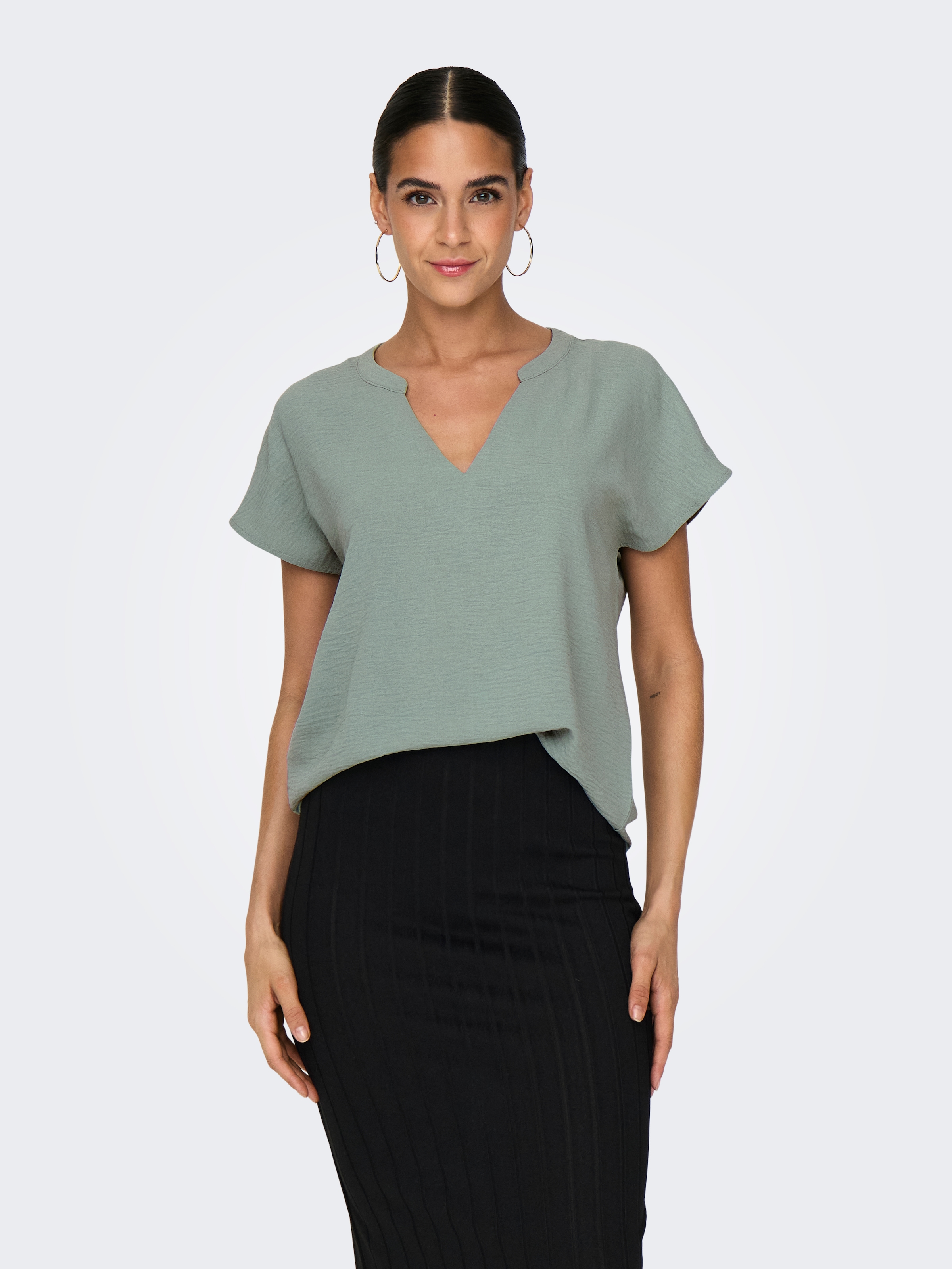 JDY Chemisier à chemise »JDYLION S/S TOP WVN NOOS«