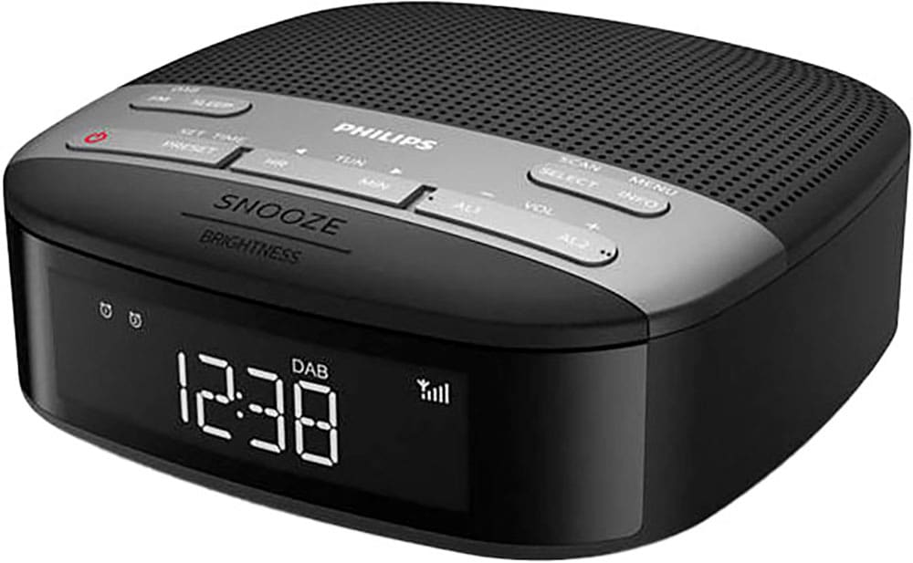 Image of Philips Uhrenradio "TAR 3505/12" ( Digitalradio (DAB+) FM-Tuner 1 W) Radiowecker, DAB+/UKW, doppelter Alarm, Autom. Zeitsynchronisierung