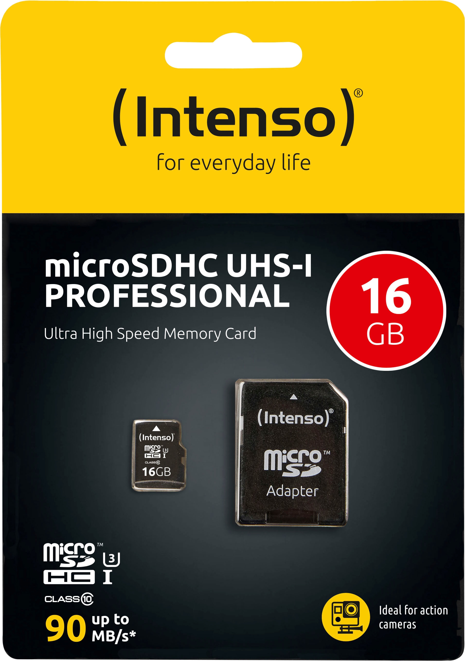 Intenso Speicherkarte »microSDHC UHS-I Professional + SD-Adapter«