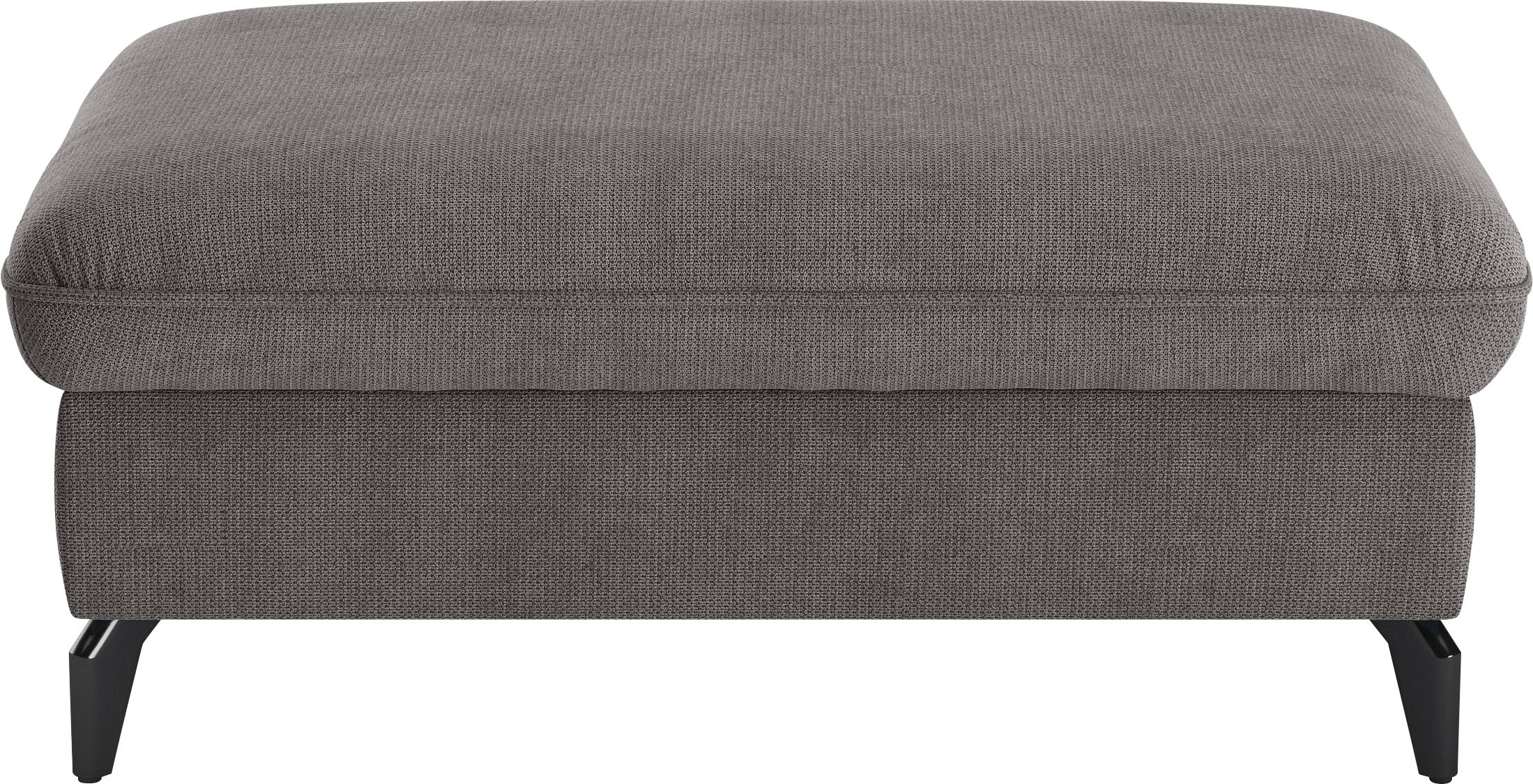 sit&more Polsterhocker »Leandro«, mit schwarzen Metallfüssen