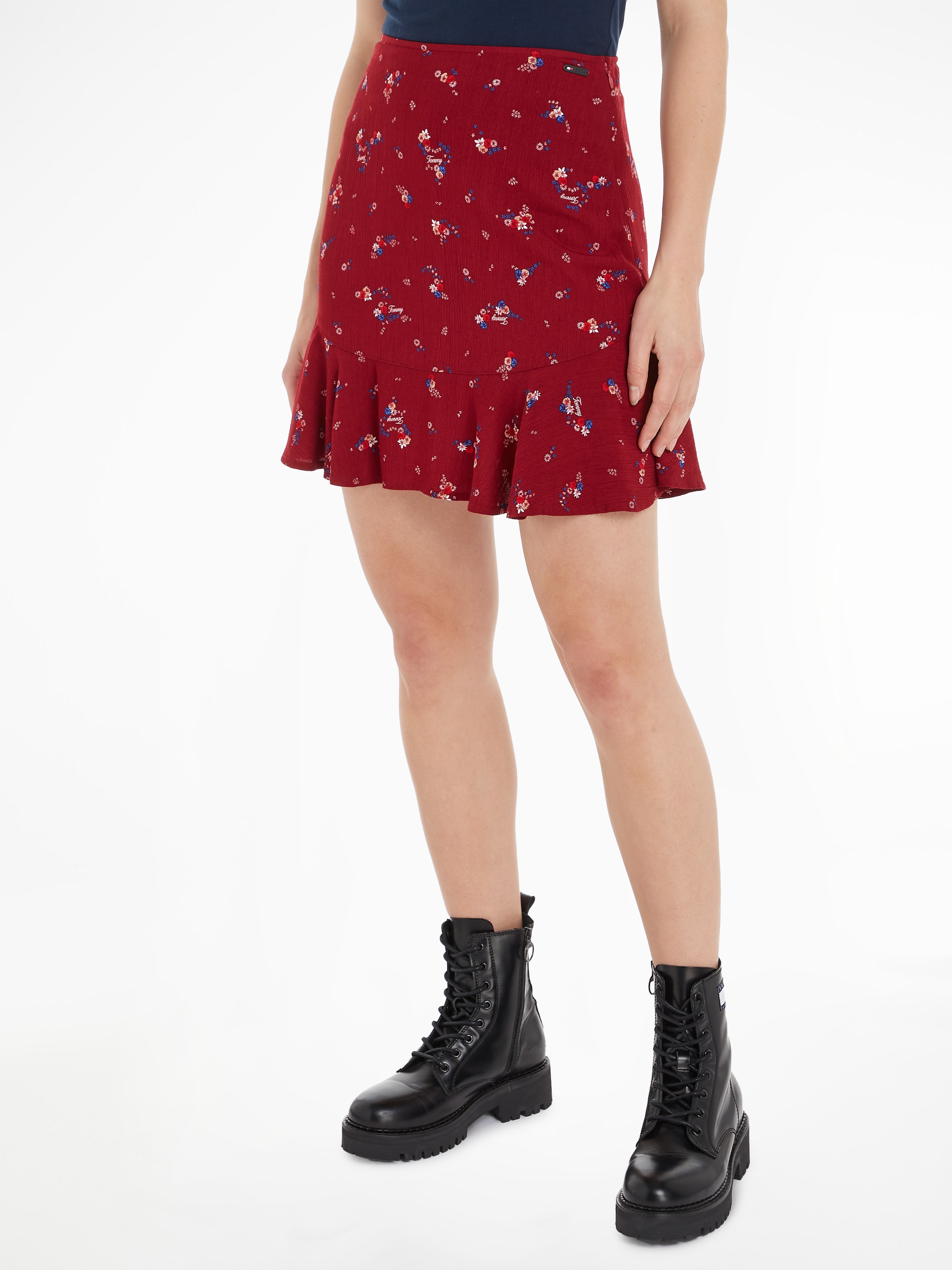 Minirock »TJW FLORAL TIERED MINI SKIRT«, Webrock mit Blumenprint