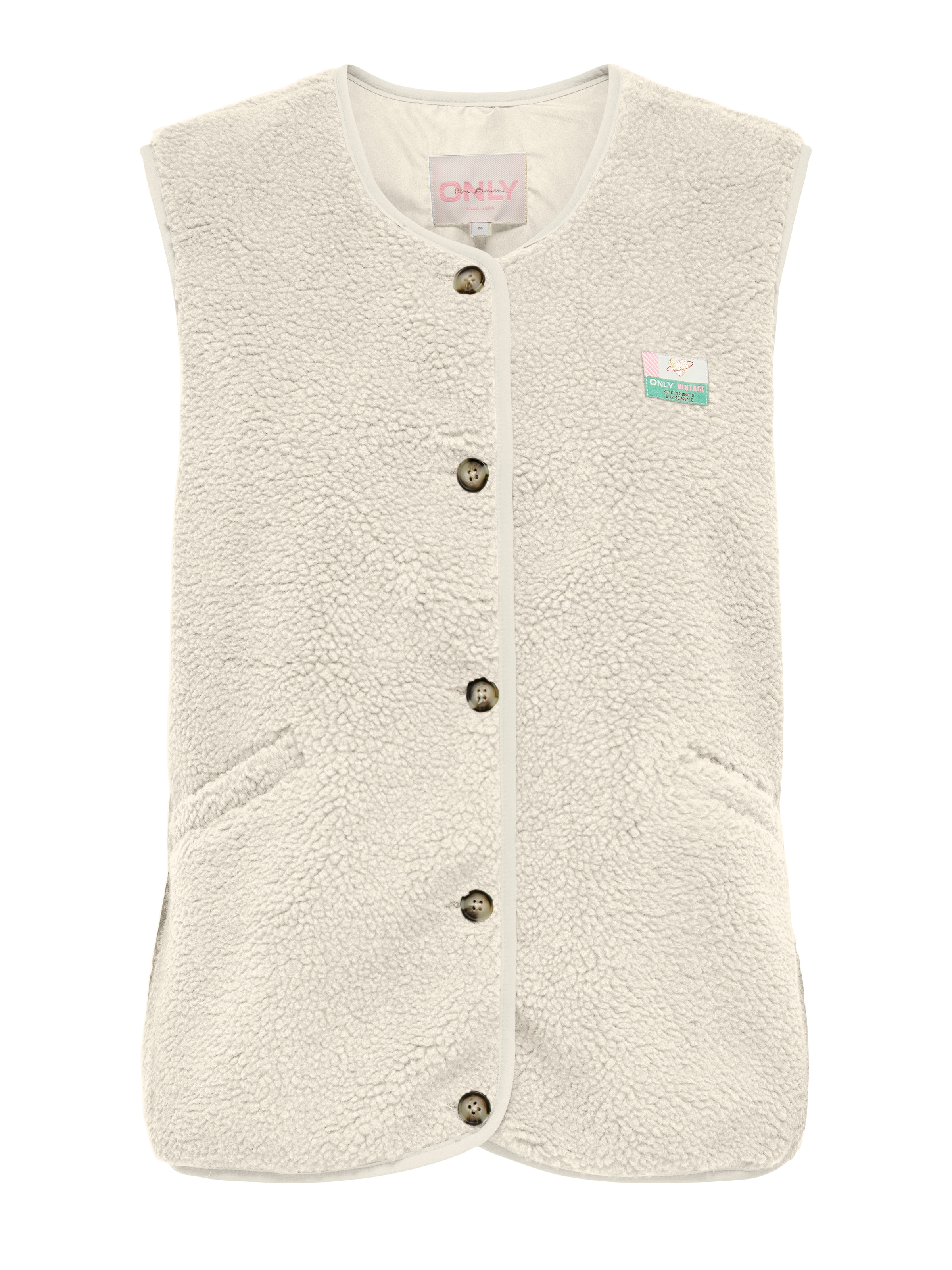 ONLY Gilet en peluche »ONLBABY LIFE TEDDY VEST PNT CS« fibre synthétique