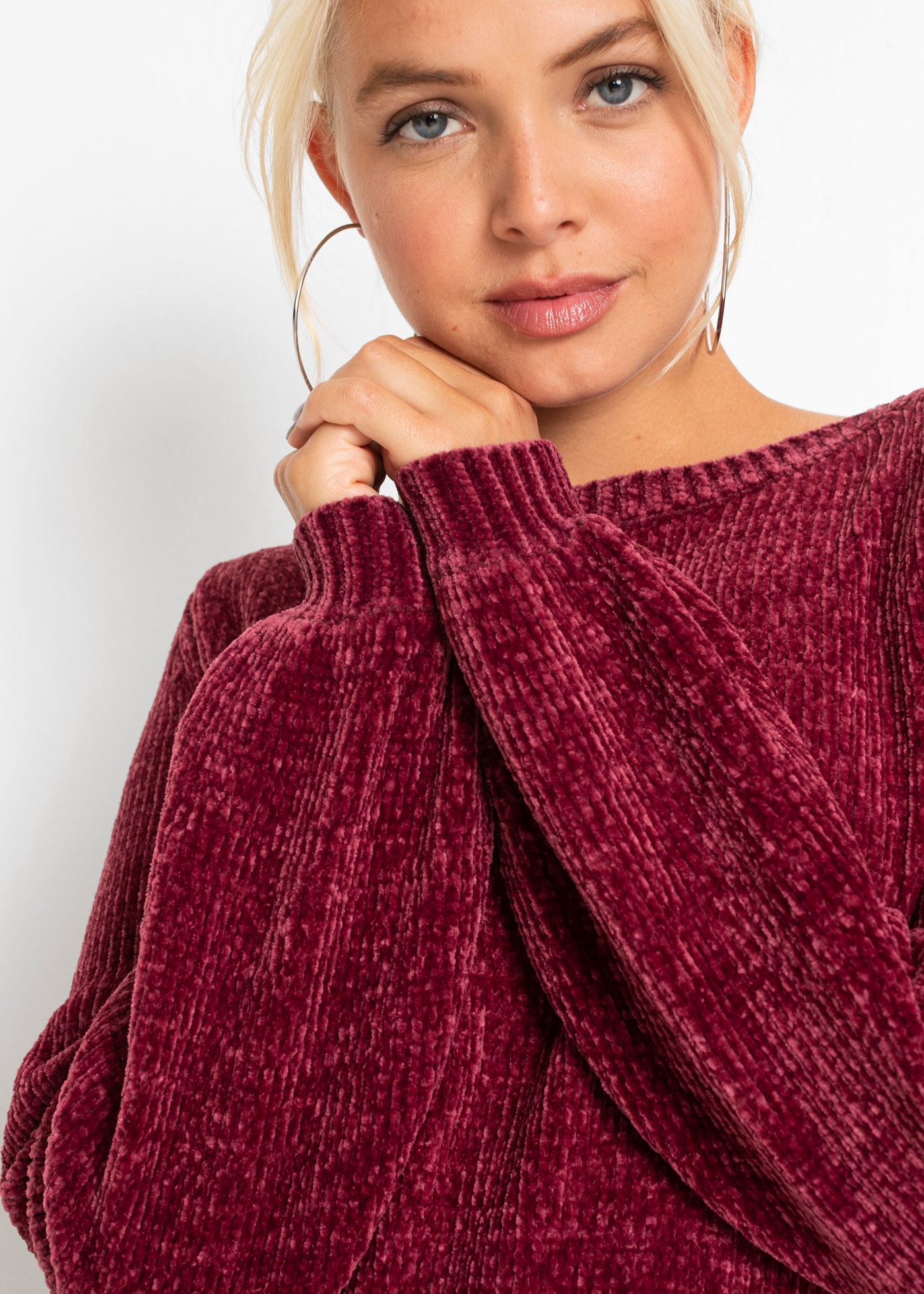 bonprix Pull long »Chenille-Longpullover« Chenille-Longpullover