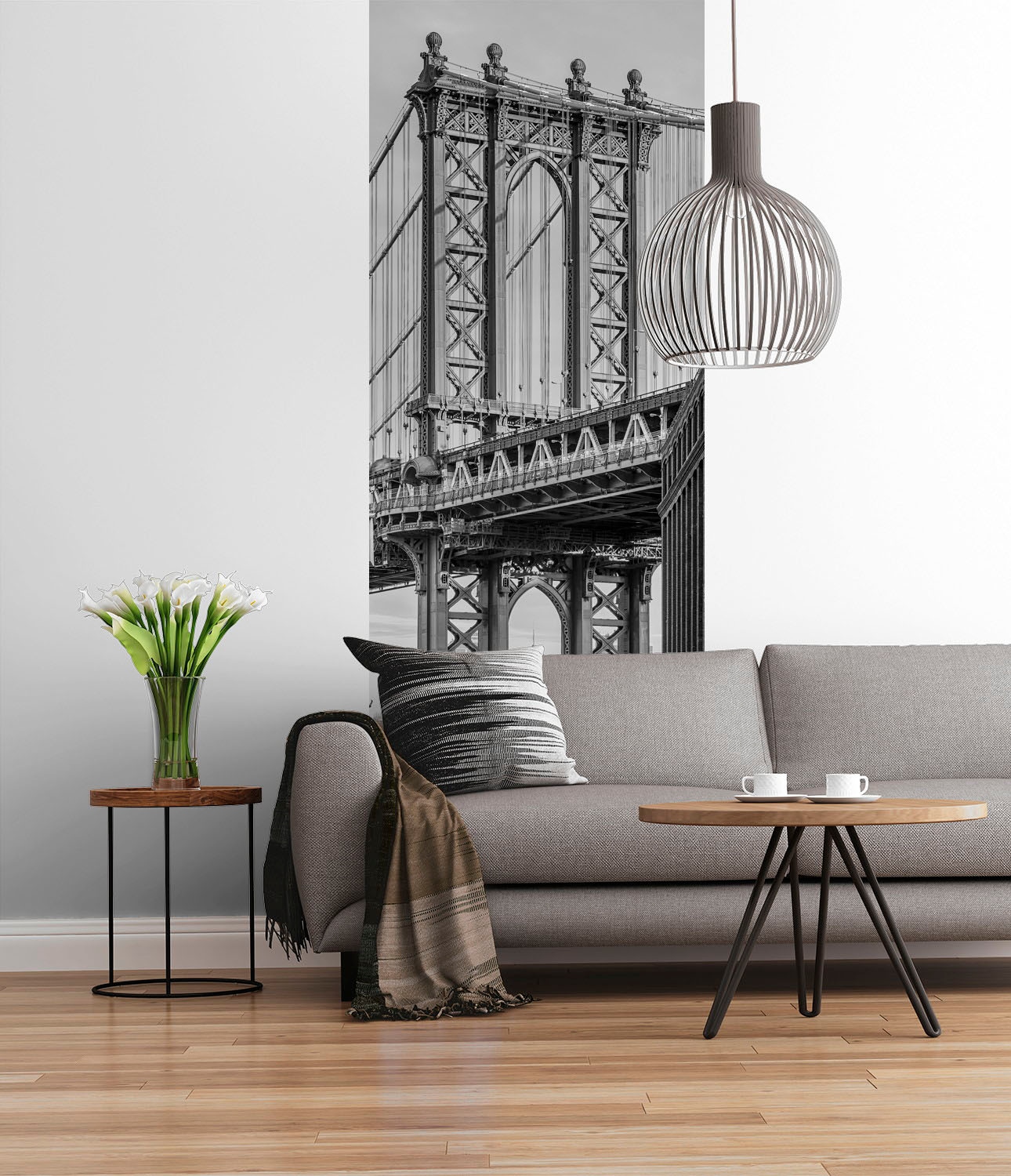 Image of Komar Fototapete "Digitaldruck Vlies - Brooklyn View - Grösse 100 x 280 cm" bedruckt glatt Wohnzimmer, Schlafzimmer