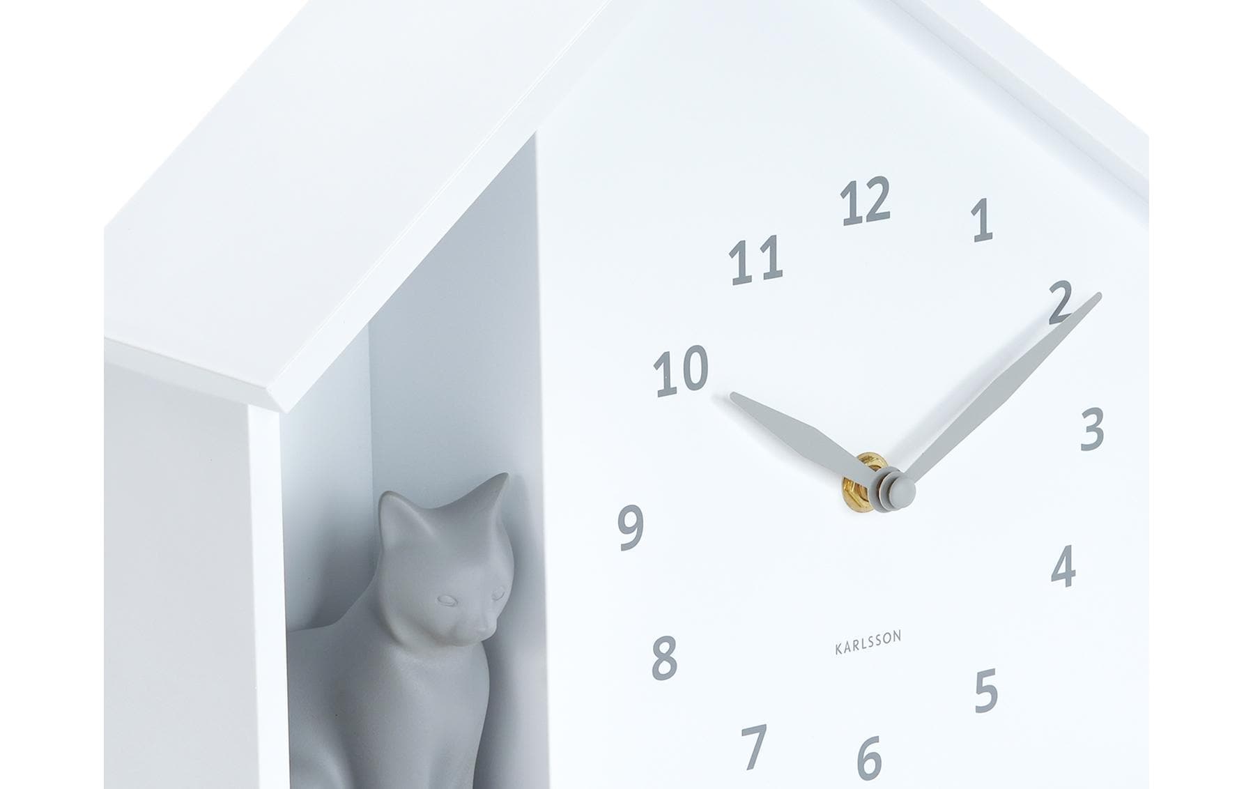 Karlsson Wanduhr »Sitting Cat White«