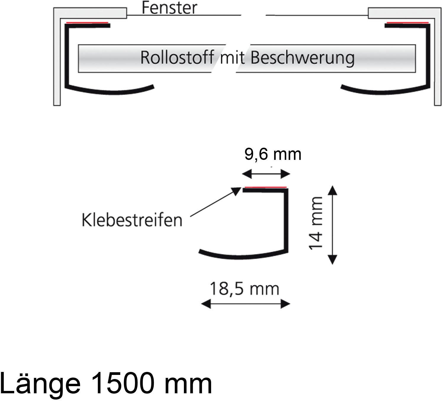 Liedeco Klebeschiene selbstklebend