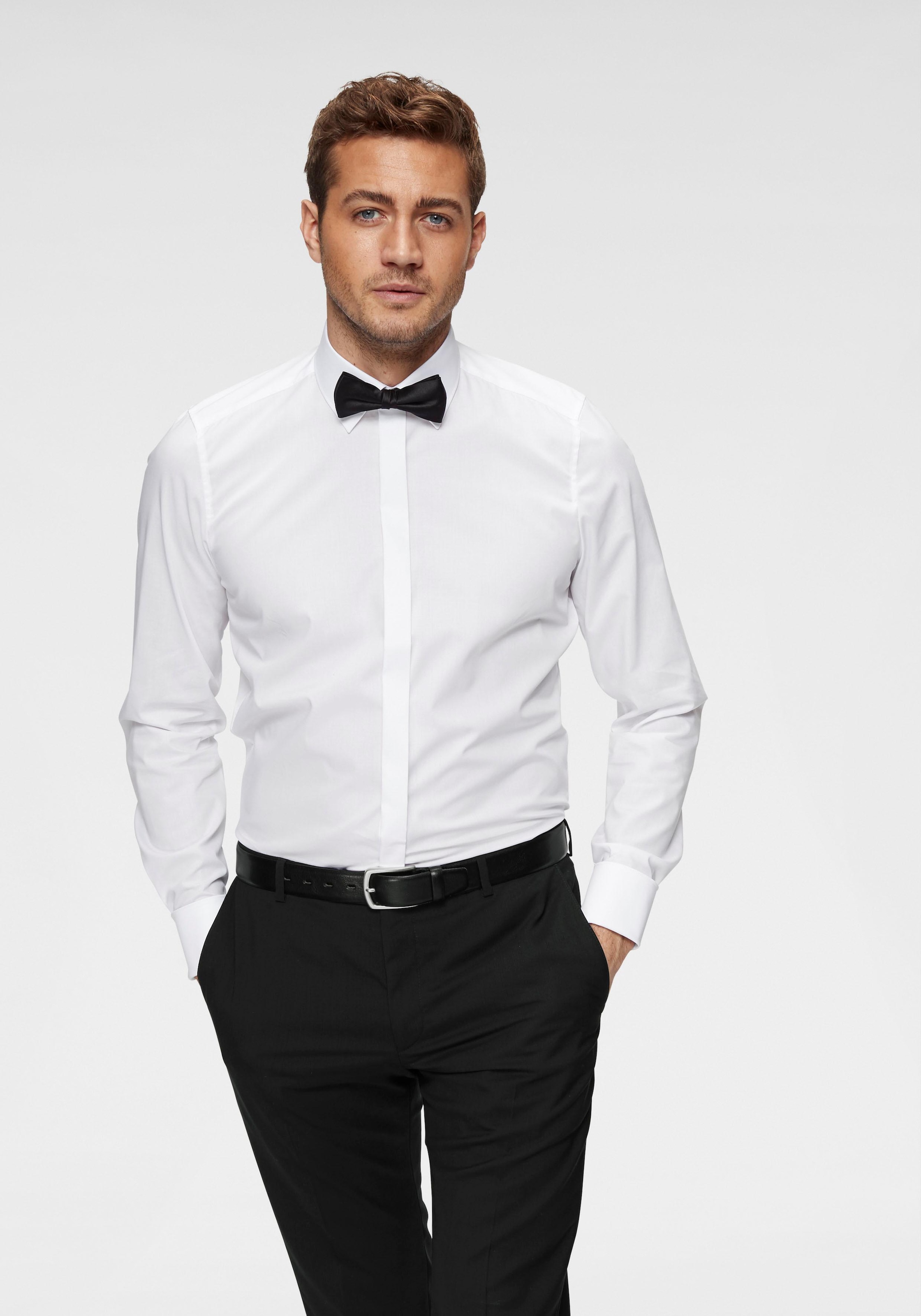 OLYMP Smokinghemd »Level Five body fit« Umschlagmanschetten,verdeckte Knopfleiste