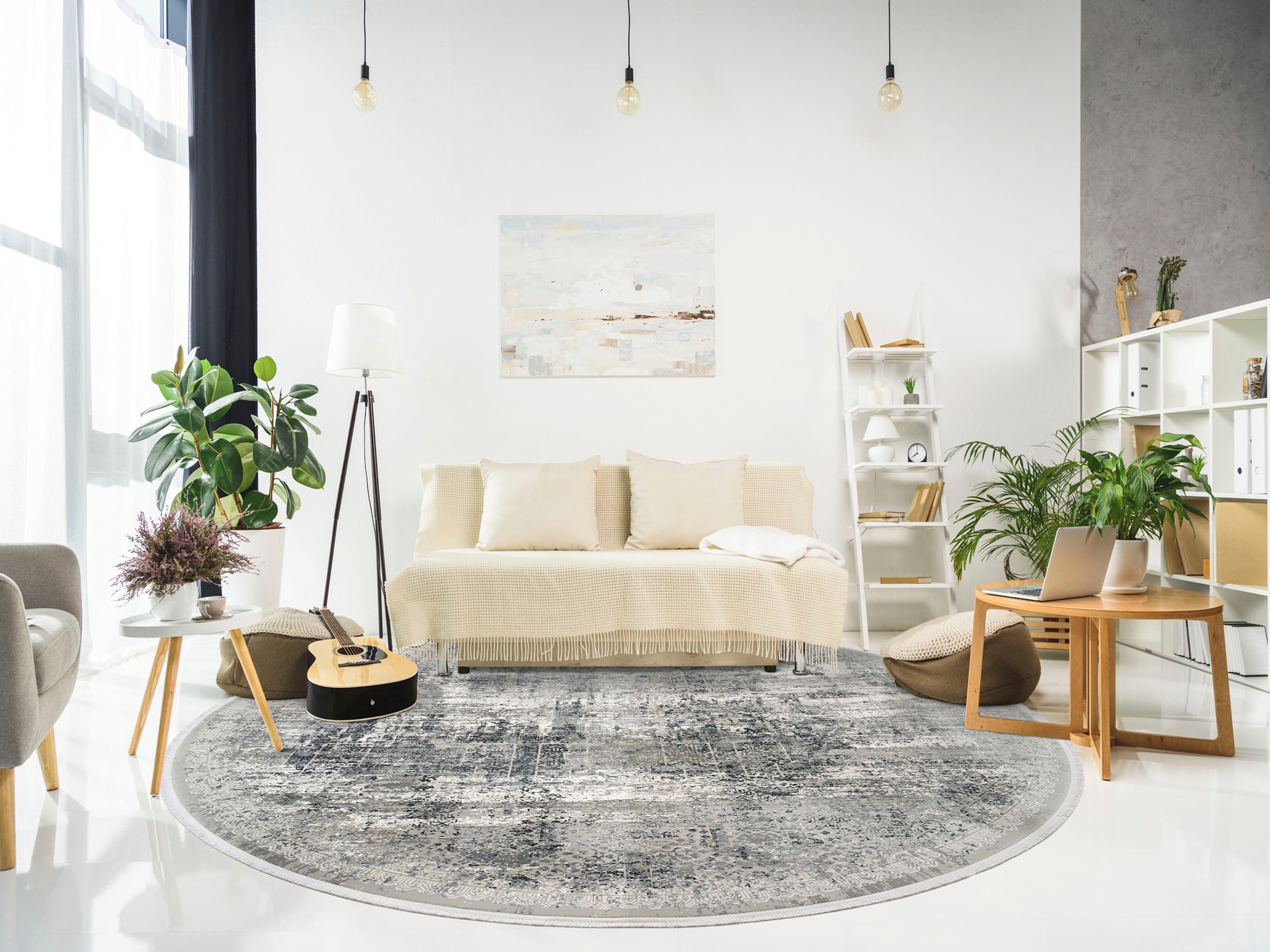 Musterring Teppich »APOLLO«, rund, 8 mm Höhe, exclusive MUSTERRING DELUXE COLLECTION hochwertig gekettelt Fransen
