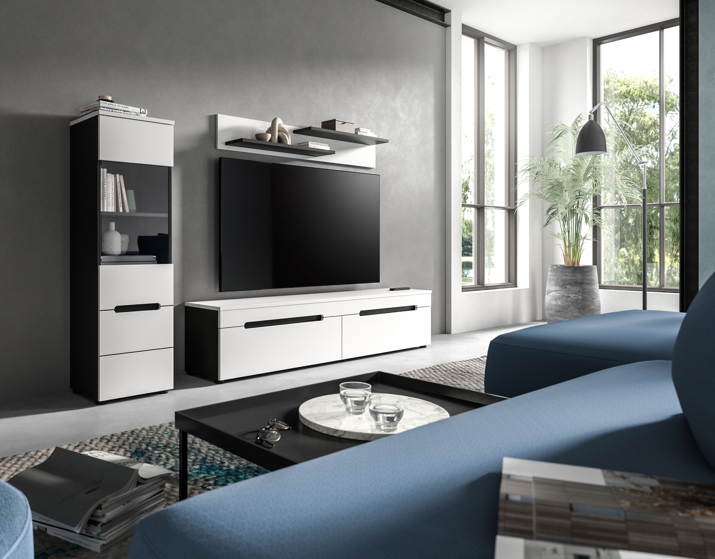 INOSIGN Vitrines »REHAT, TOPSELLER!, Höhe 125 cm, 1 Glastür, 1 Böden, 3 Fächer« stehend und hängend montierbar, 1 cuis tlg. Vitrinenschrank, Schrank, Glasvitrine, Wohnzimmervitrine