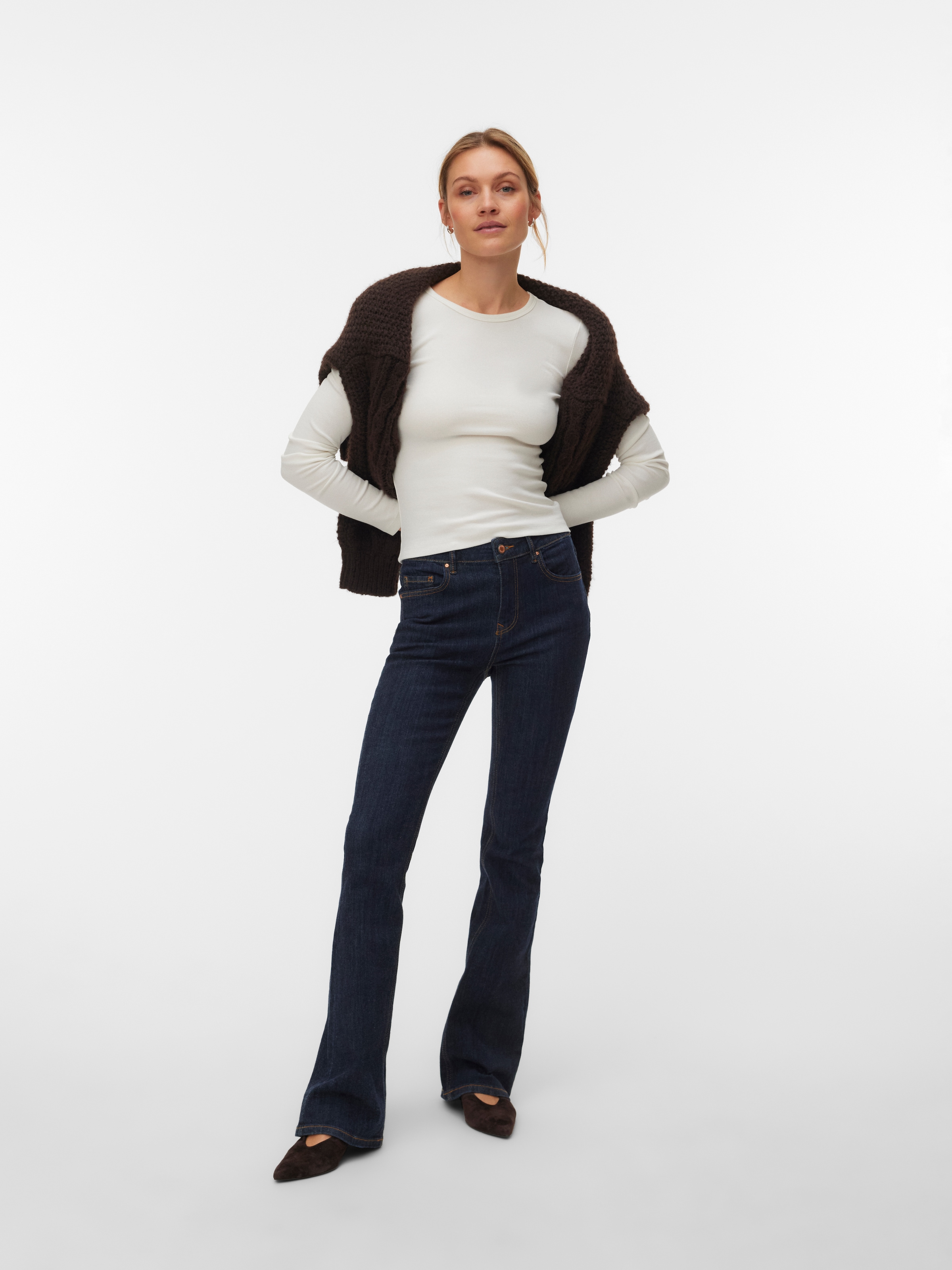 Vero Moda Jeans bootcut »VMFLASH MR FLARED JEANS LI3190 NOOS« Baumwollmischung, flared fit, regular waist