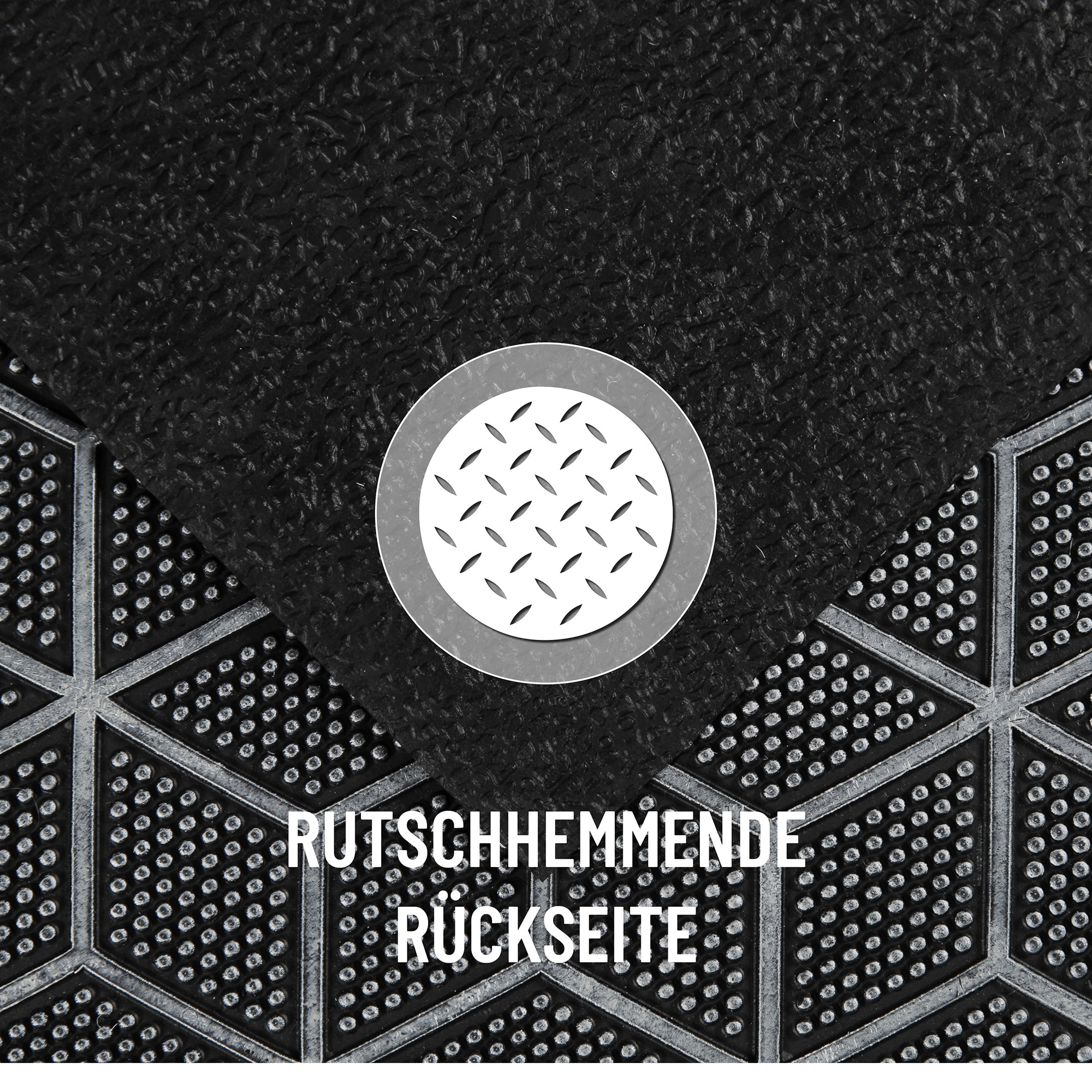 Wecon home Fussmatte »Bossa Groove«, rechteckig, 4 mm Höhe, Gummi, pflegeleicht, abwaschbar, rutschfest, geometrisches Muster