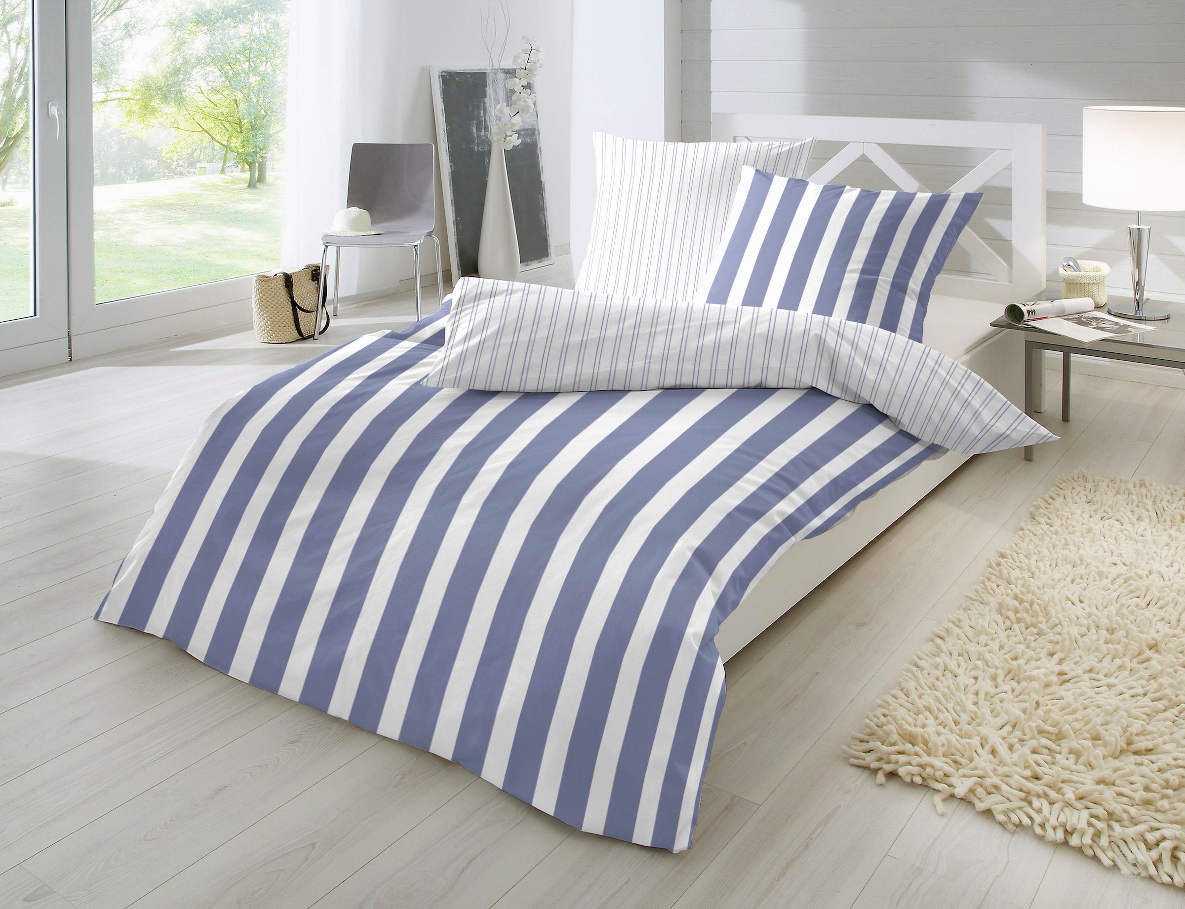 Primera Linge de lit réversible »Delf« 2 cuis tlg. mit Streifen