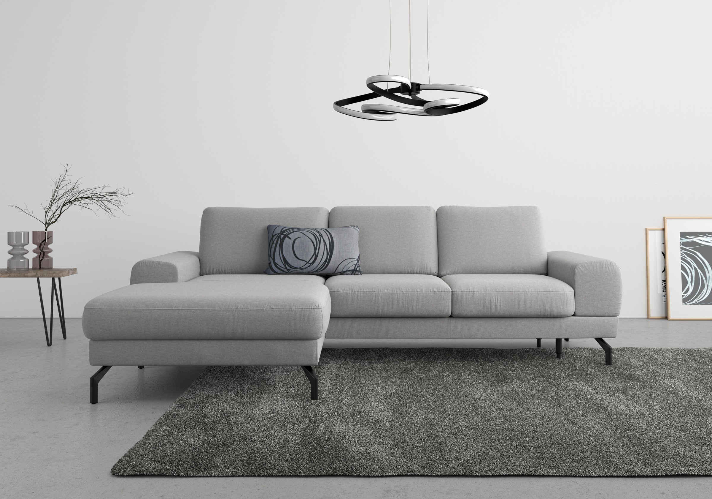 sit&more Ecksofa »Cinturo L-Form«, inklusive Sitztiefenverstellung und Federkern, Sitzhöhe 48 cm