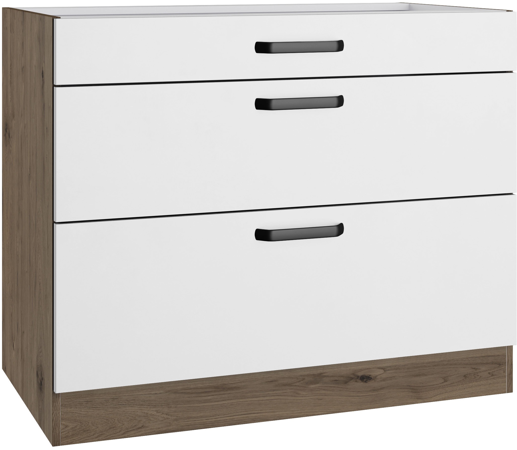 Image of wiho Küchen Unterschrank "Elba, mit zwei Auszügen" in den Breiten 90 und 100 cm