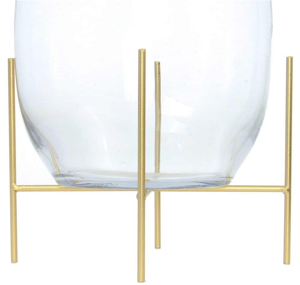 Kayoom Dekovase »Glasvase Crea 125« Mundgeblasene Glasvase, handgefertigt, mit Metallständer