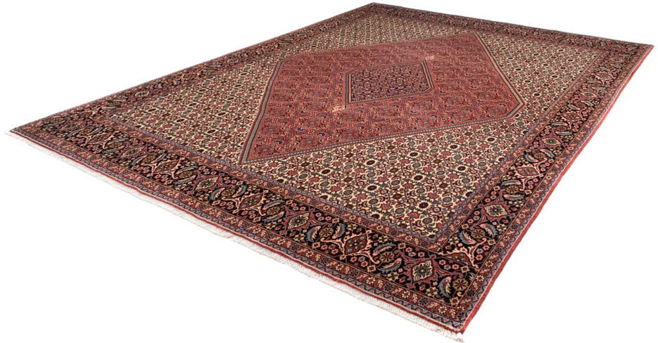 Image of morgenland Orientteppich »Perser - Bidjar - 343 x 250 cm - dunkelrot«, rechteckig, 15 mm Höhe, Wohnzimmer, Handgeknüpft, Einzelstück mit Zertifikat bei Ackermann Versand Schweiz