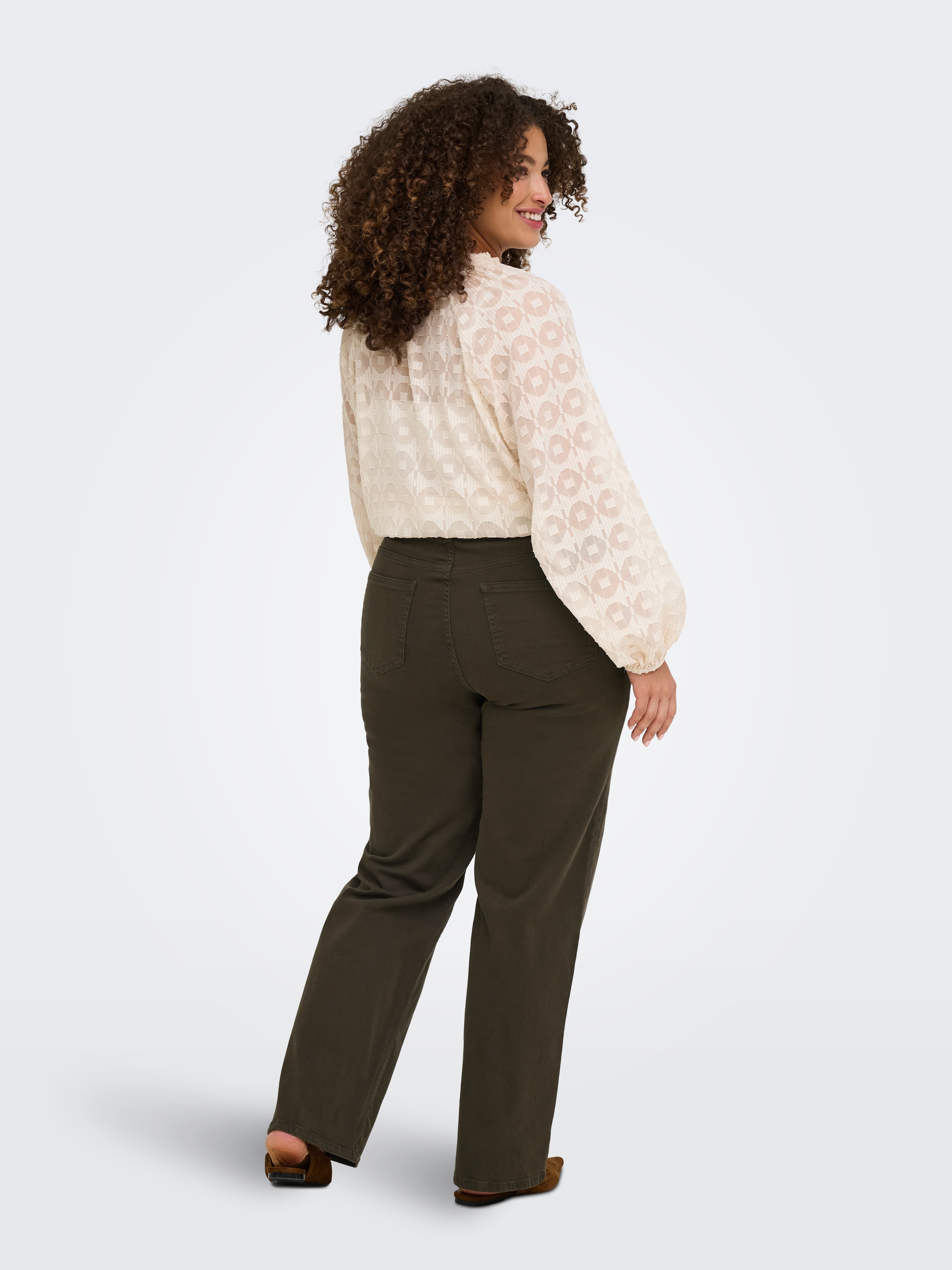 ONLY CARMAKOMA High-waist-Jeans »CARWILLY HW WIDE COL CRO11« Baumwollmischung, High Waist