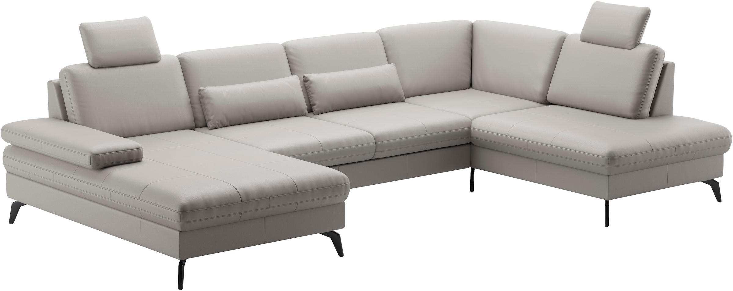 sit&more Wohnlandschaft »Morris U-Form, inkl. Sitztiefenverstellung«, wahlweise mit Armteilverstellung, Bettfunktion & Bettkasten