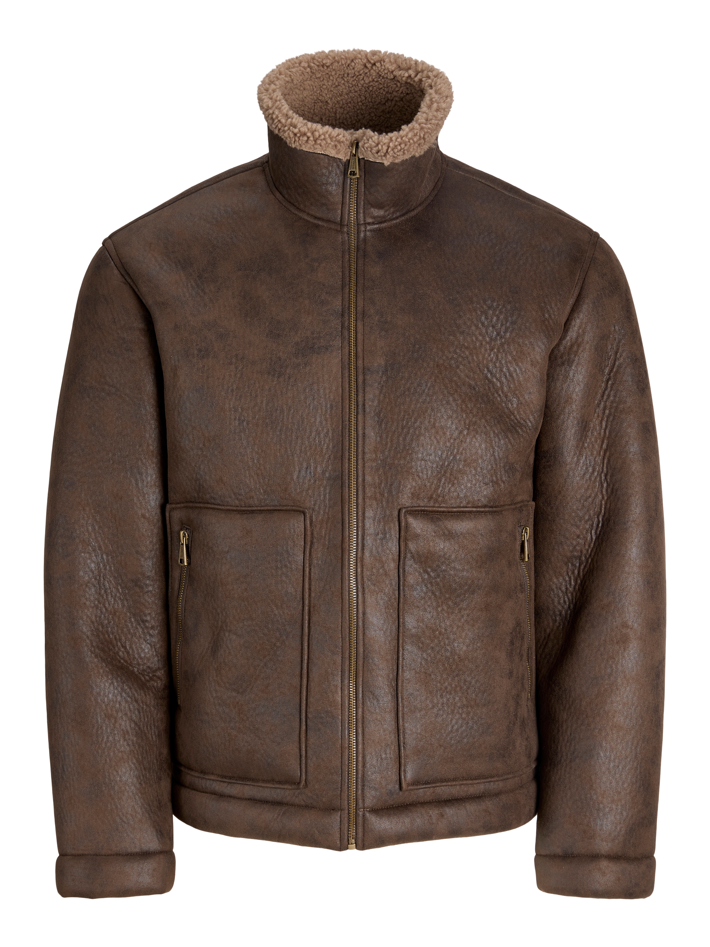 Jack & Jones Veste de pilote »JORSALAMANCO FLIGHT JACKET SN« Polyester, col intérieur en matière teddy