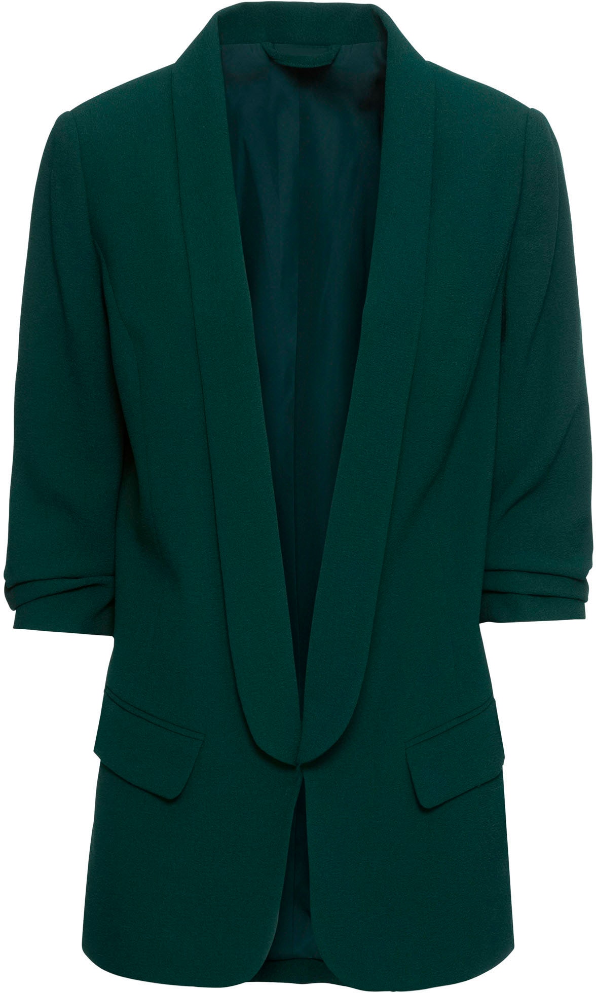 bonprix Blazer long festlicher Stil, taillierte Passform, aus Polyester und Elasthan