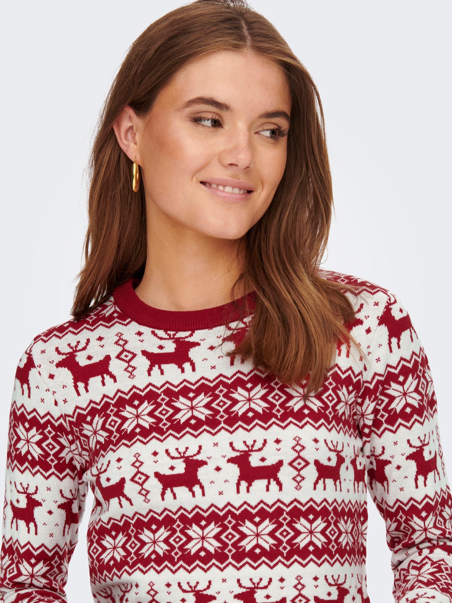 ONLY Weihnachtspullover »ONLXMAS COMFY SNOWFLAKE L/S PULLOVER KNT«