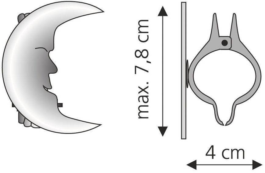 bequem kaufen Liedeco (Packung, St.), Vorhänge Gardinen, Dekoklammer für »Mond«, 2