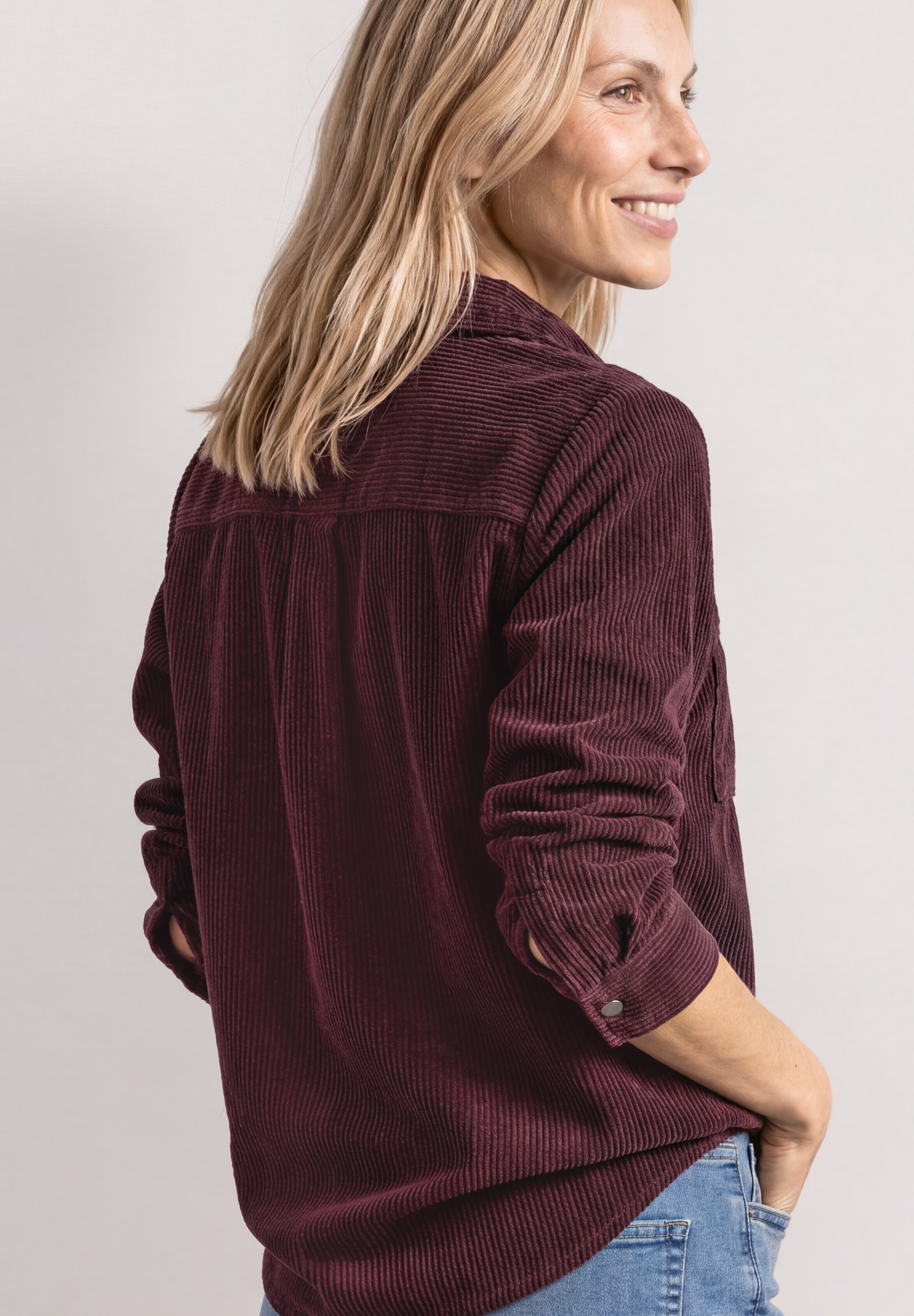 STREET ONE Hemdbluse aus Cord mit Knöpfen