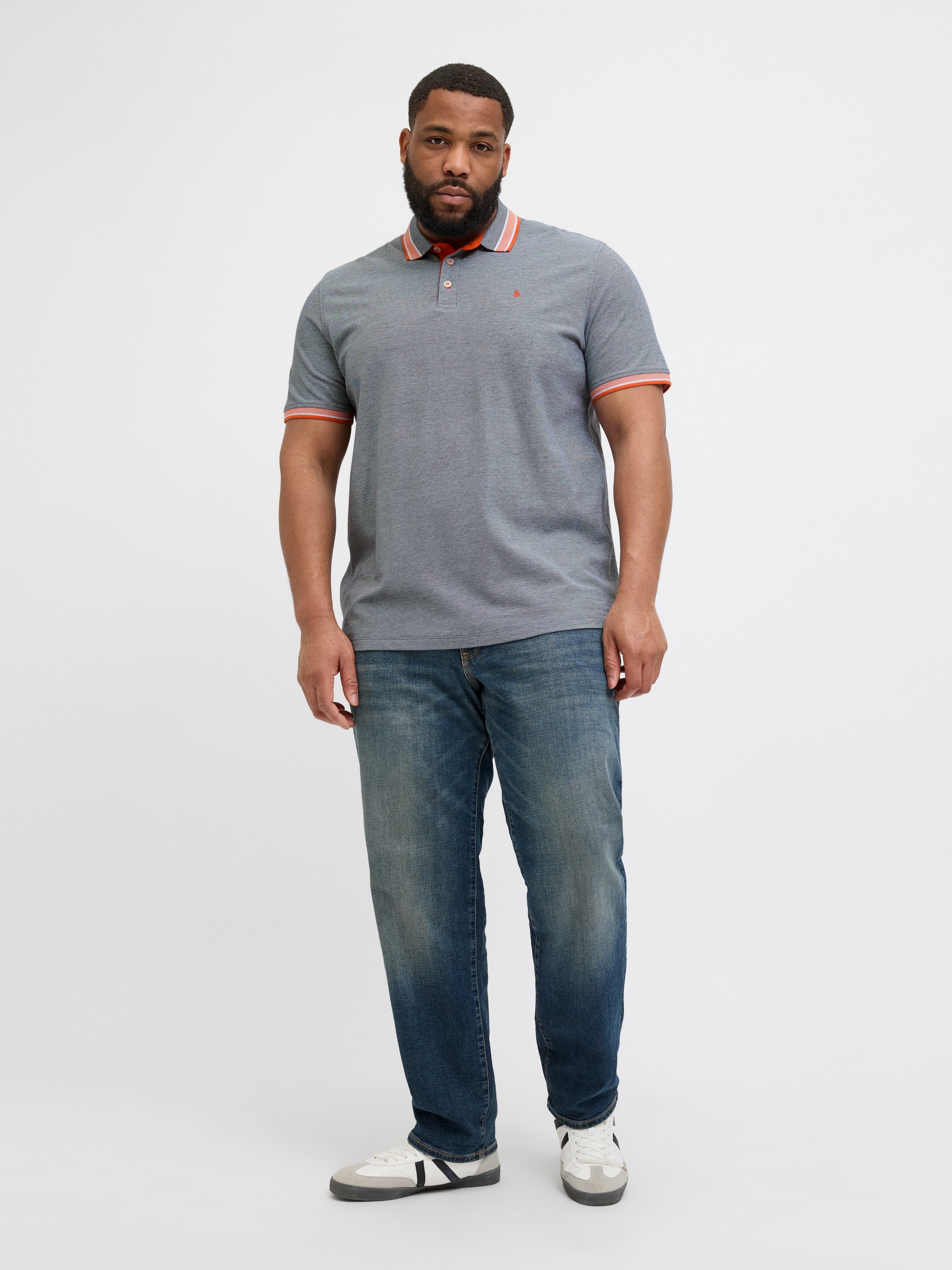 Jack & Jones PlusSize Poloshirt »JJEPAULOS POLO SS NOOS PLS«, mit Logo Stickerei