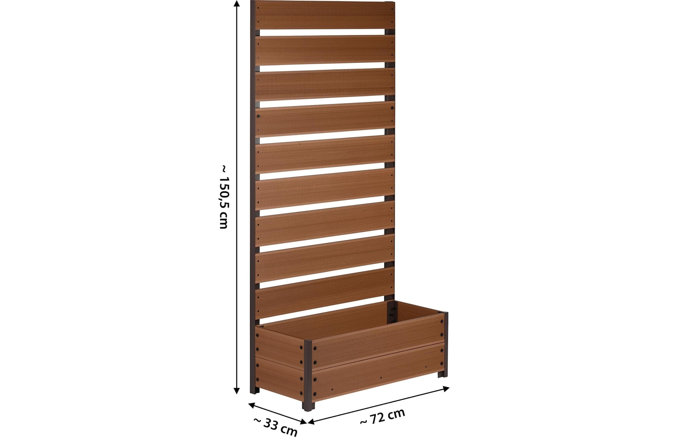 dobar Hochbeet »Pflanzkübel mit Rankgitter aus WPC«