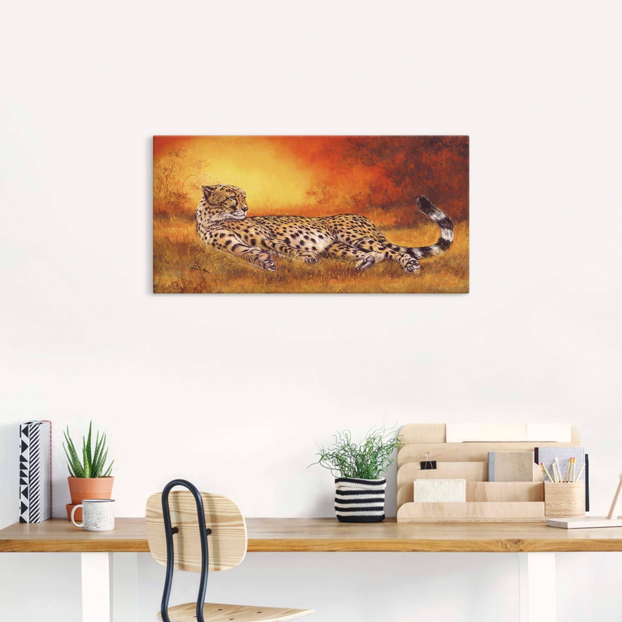Artland Wandbild »Gepard«, Geparden Bilder, (1 St.), als Alubild, Outdoorbild, Leinwandbild, Poster, Wandaufkleber