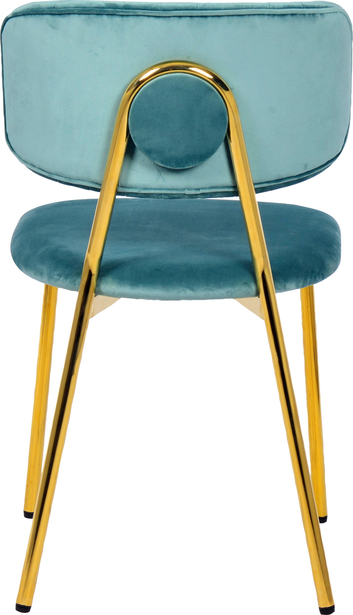 Kayoom Esszimmerstuhl »Stuhl Kian 125 2er-Set,filigranes Metallgestell,pflegeleicht Samtbezug« (Set) 2 Stk.samtweicher Bezug, pflegeleichter Samtbezug