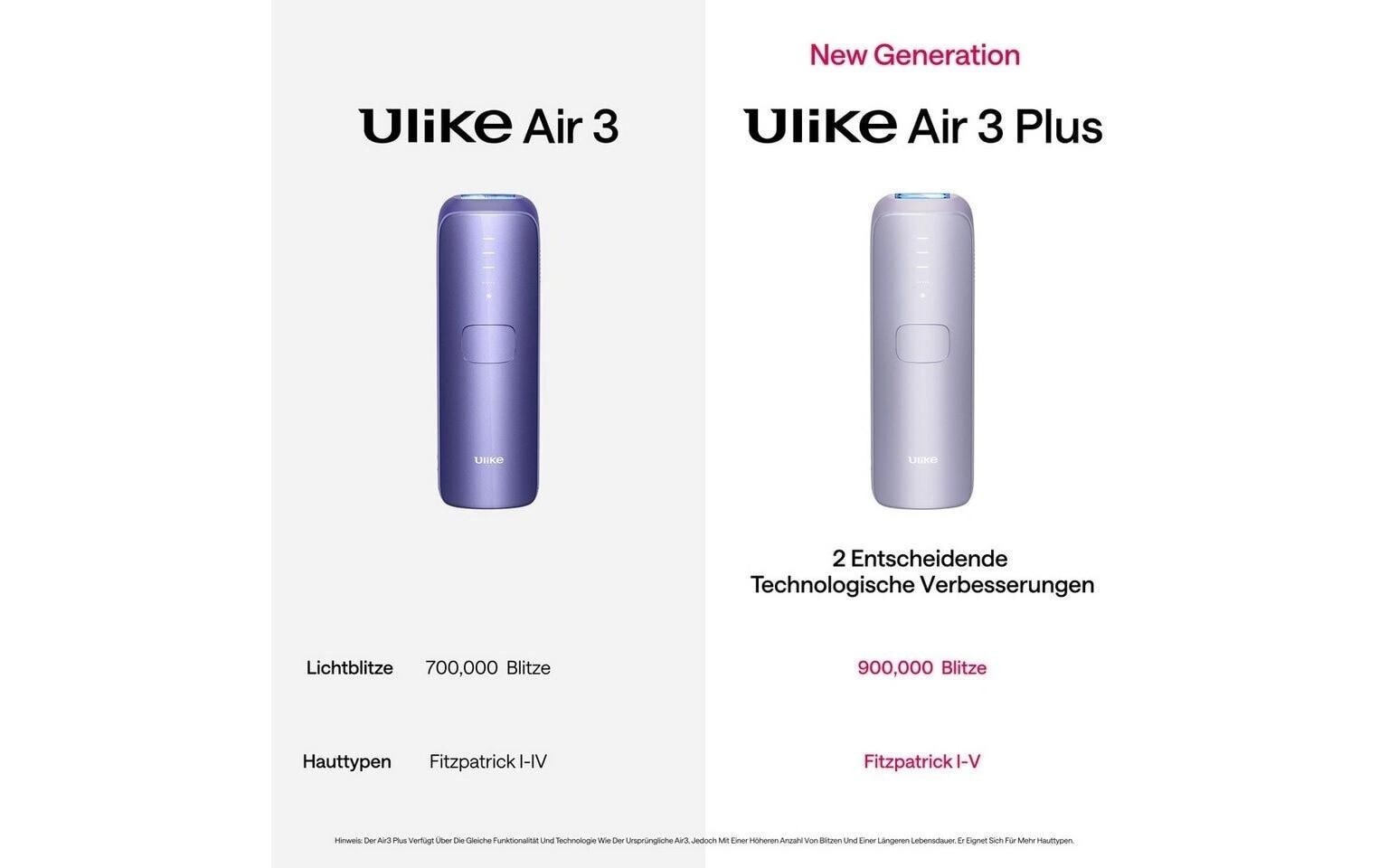   Épilateur IPL »Ulike IPL-Haarentferner Air 3 Plus Lila«