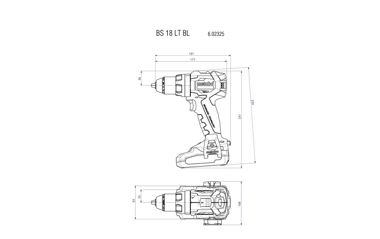 metabo Elektrowerkzeug-Set »Metabo Akku-Maschinen Set BS 18 LT«