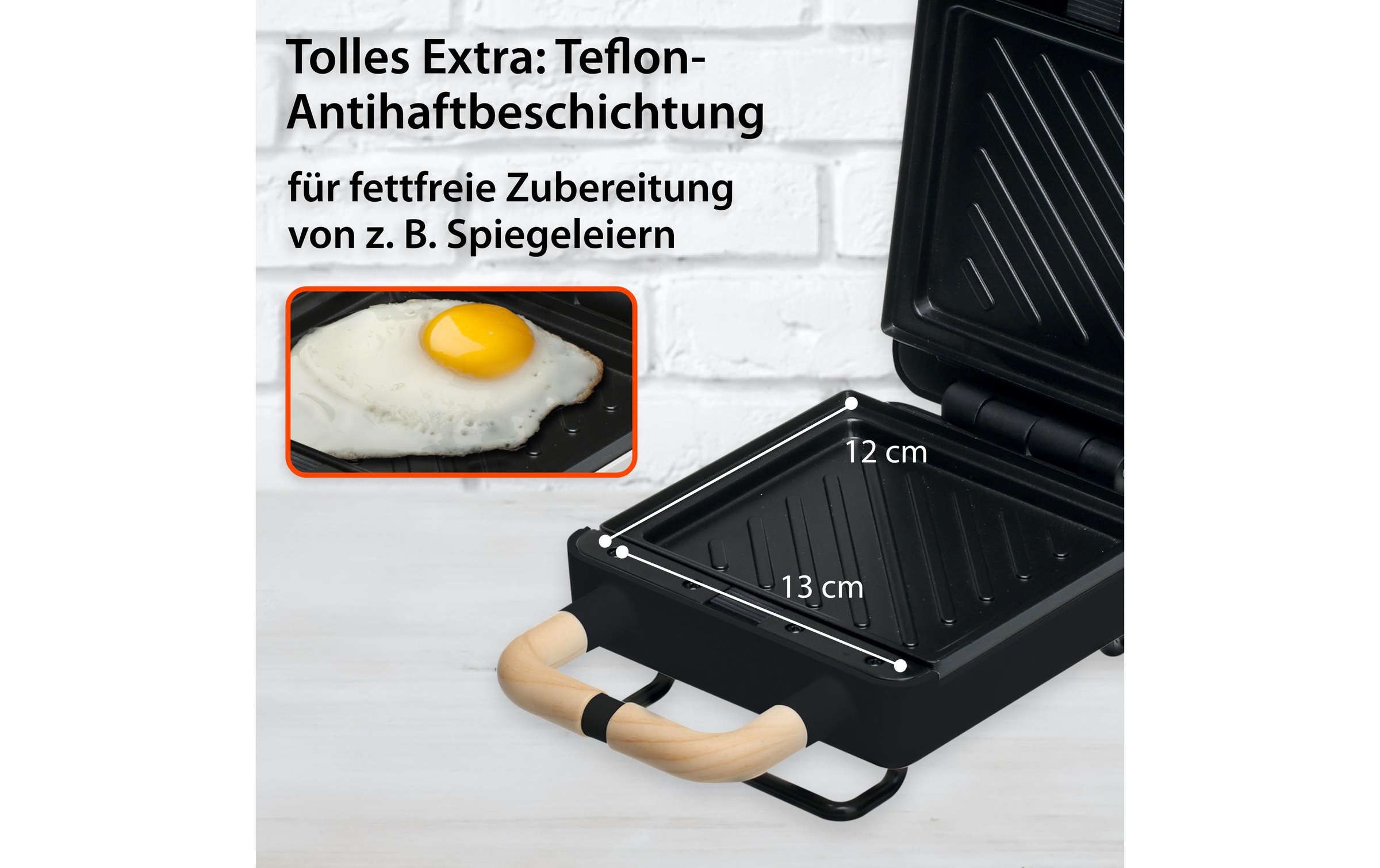 ADE Waffeleisen »Schwarz«, 600 W