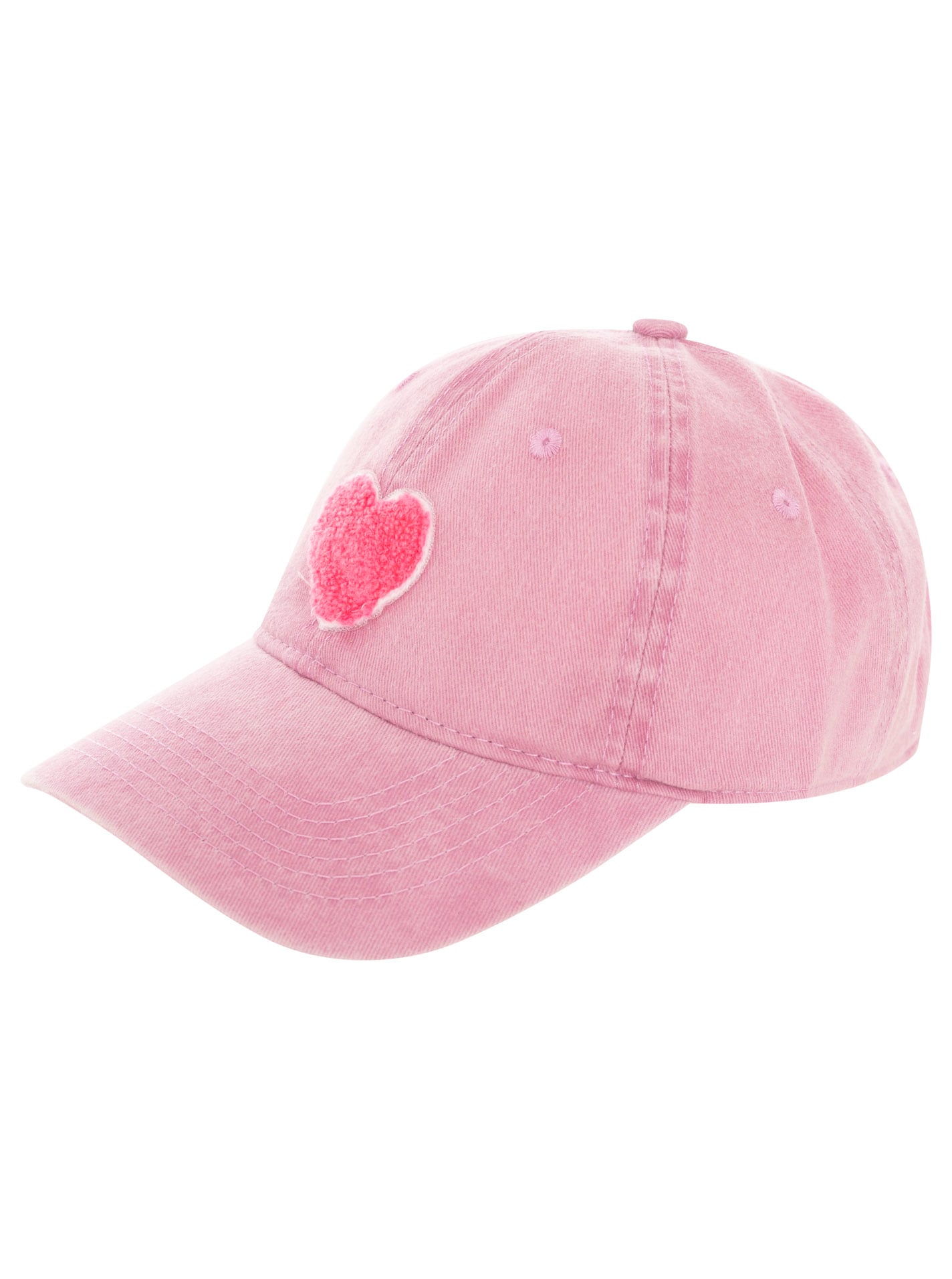 Zwillingsherz Casquette de baseball »"Herz"« Pinkes Teddy-Herzpatch, vintage Look