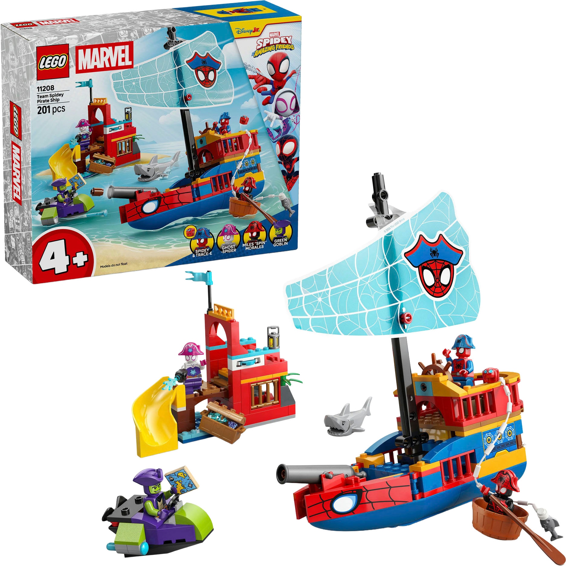 Image of LEGO Konstruktionsspielsteine "Piratenschiff von Spideys Team (11208), LEGO Spidey" Made in Europe
